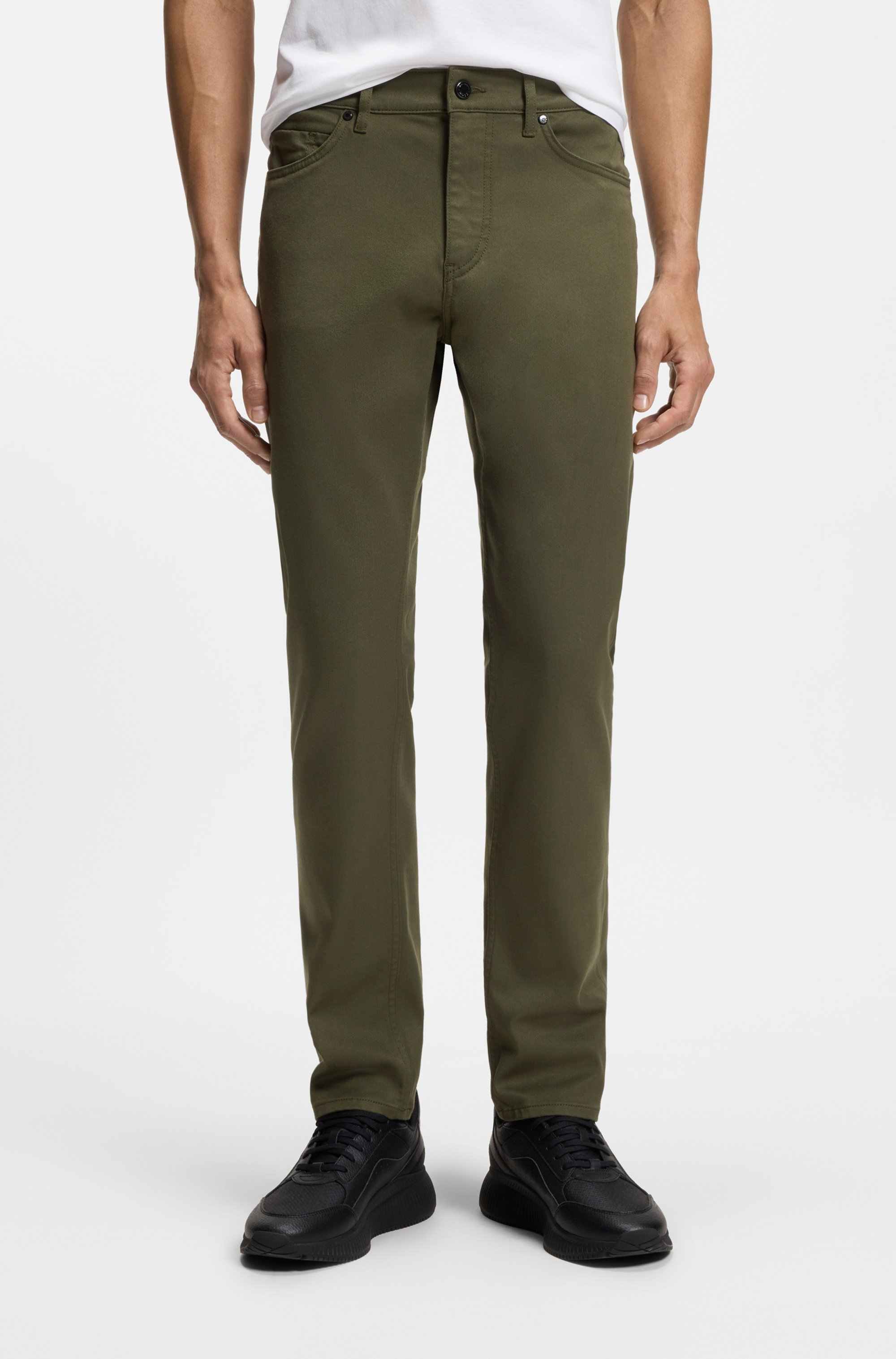 Porsche x BOSS tapered-fit trousers in stretch denim