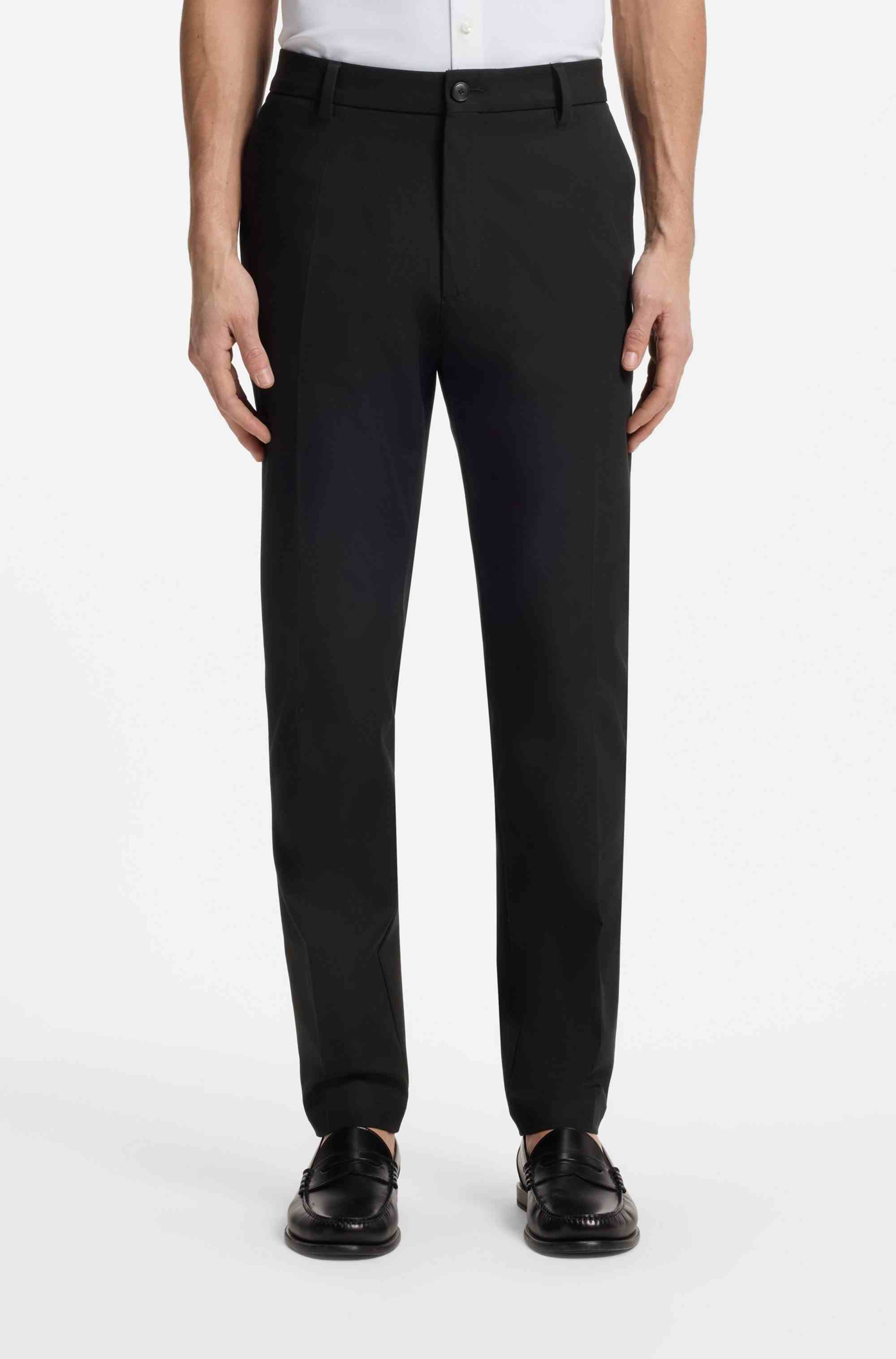 Modern-fit trousers in cotton-blend twill