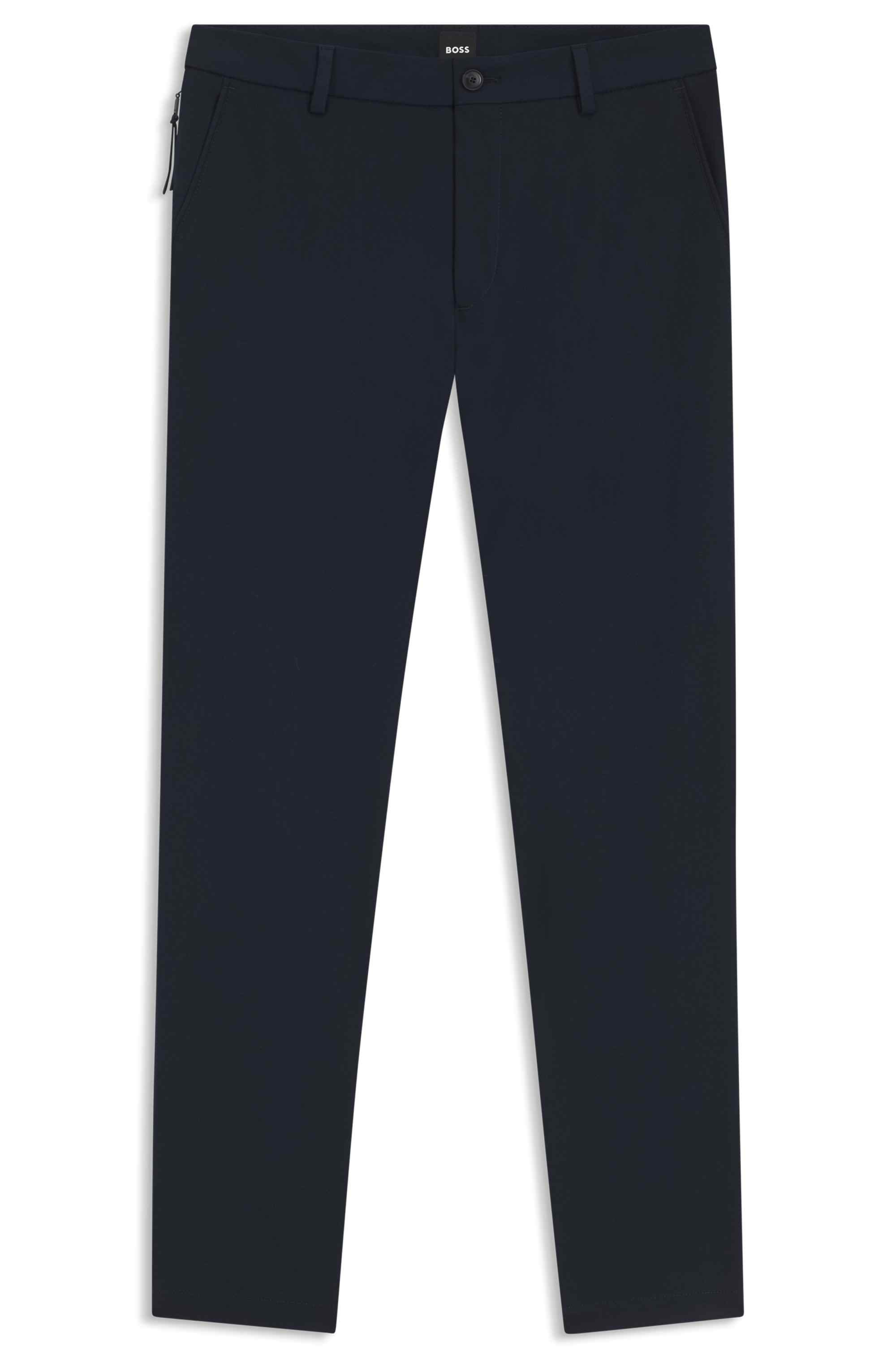 Modern-fit trousers in cotton-blend twill