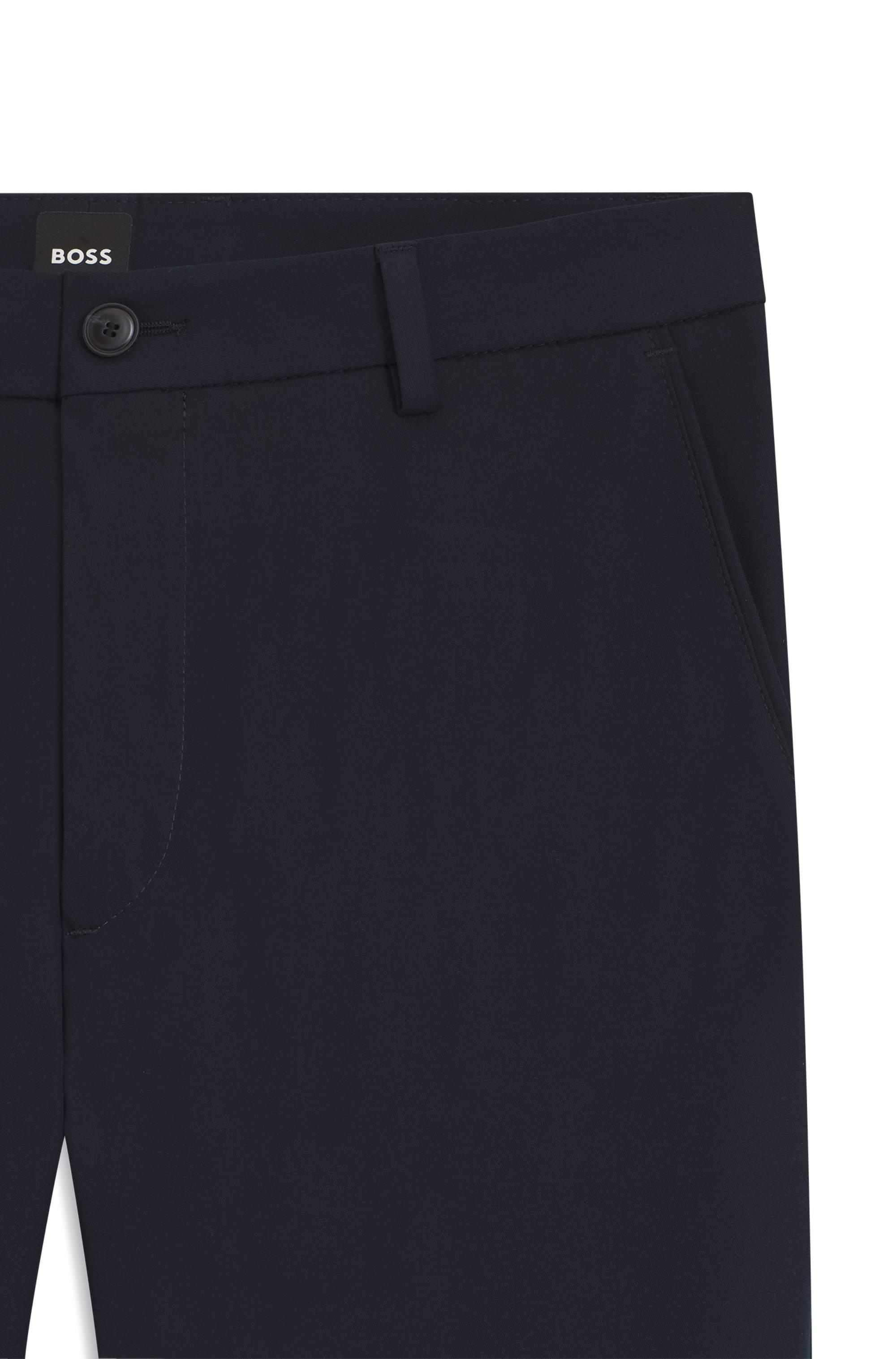 Modern-fit trousers in cotton-blend twill