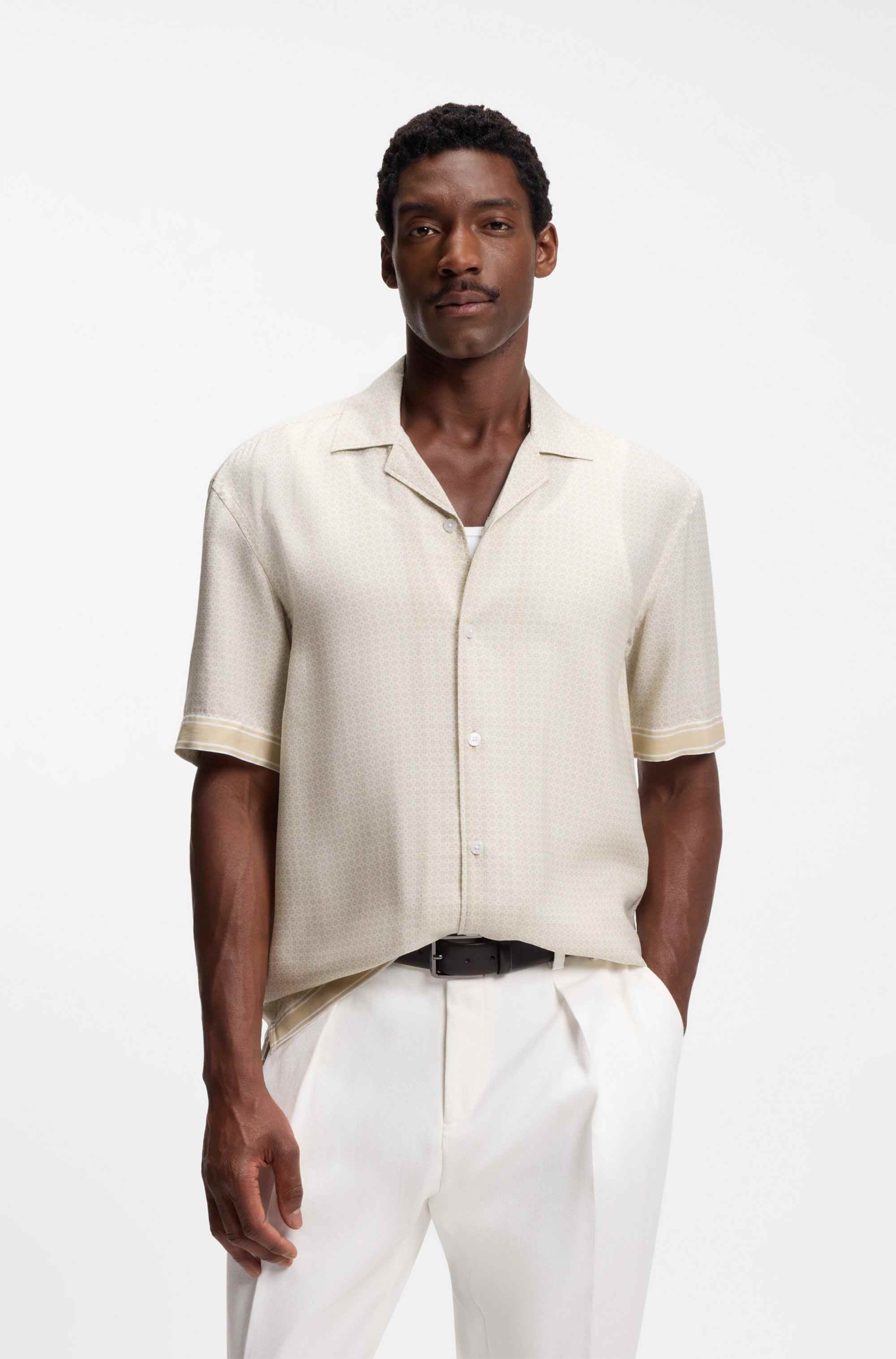 Relaxed-fit shirt with mosaic print