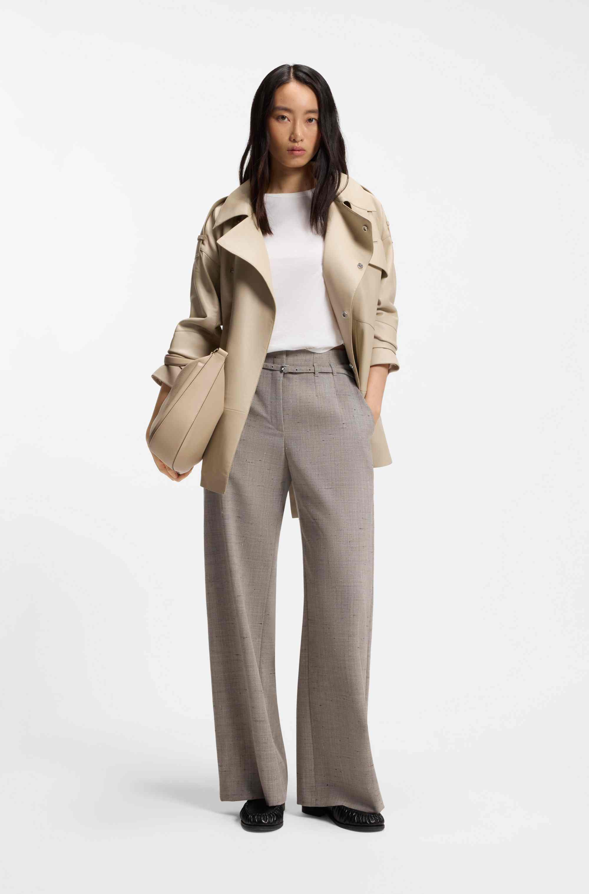 Slim-fit T-shirt in cotton, modal and silk