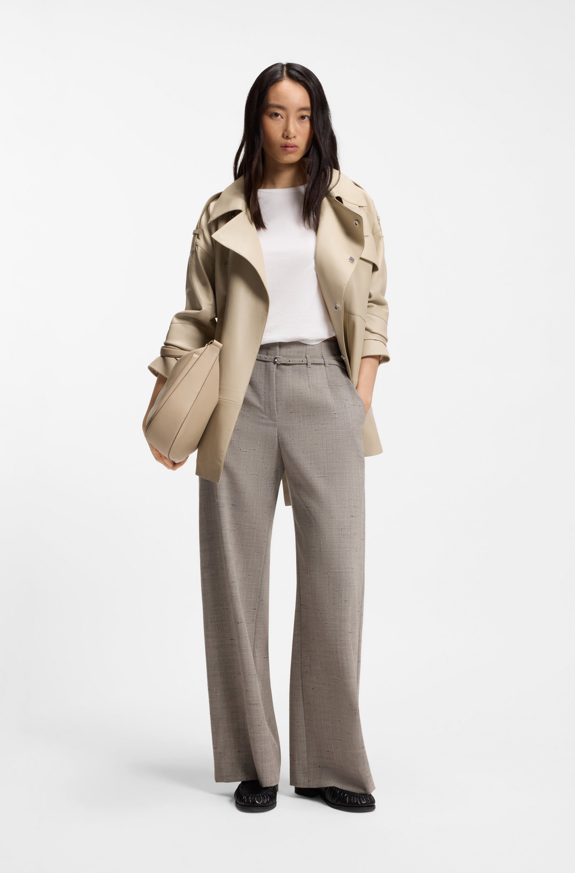 Slim-fit T-shirt in cotton, modal and silk