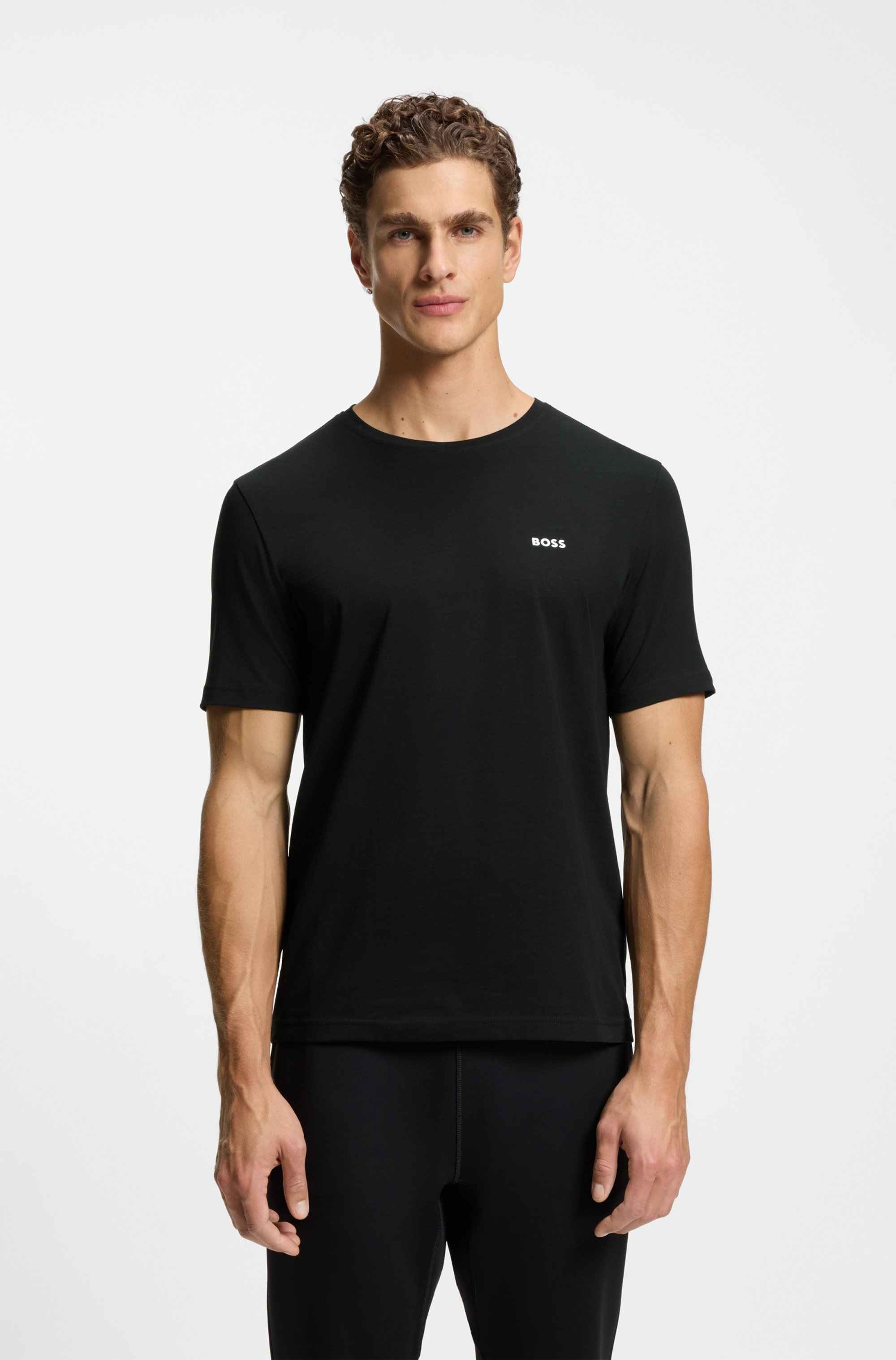 Two-pack of regular-fit T-shirts in stretch cotton