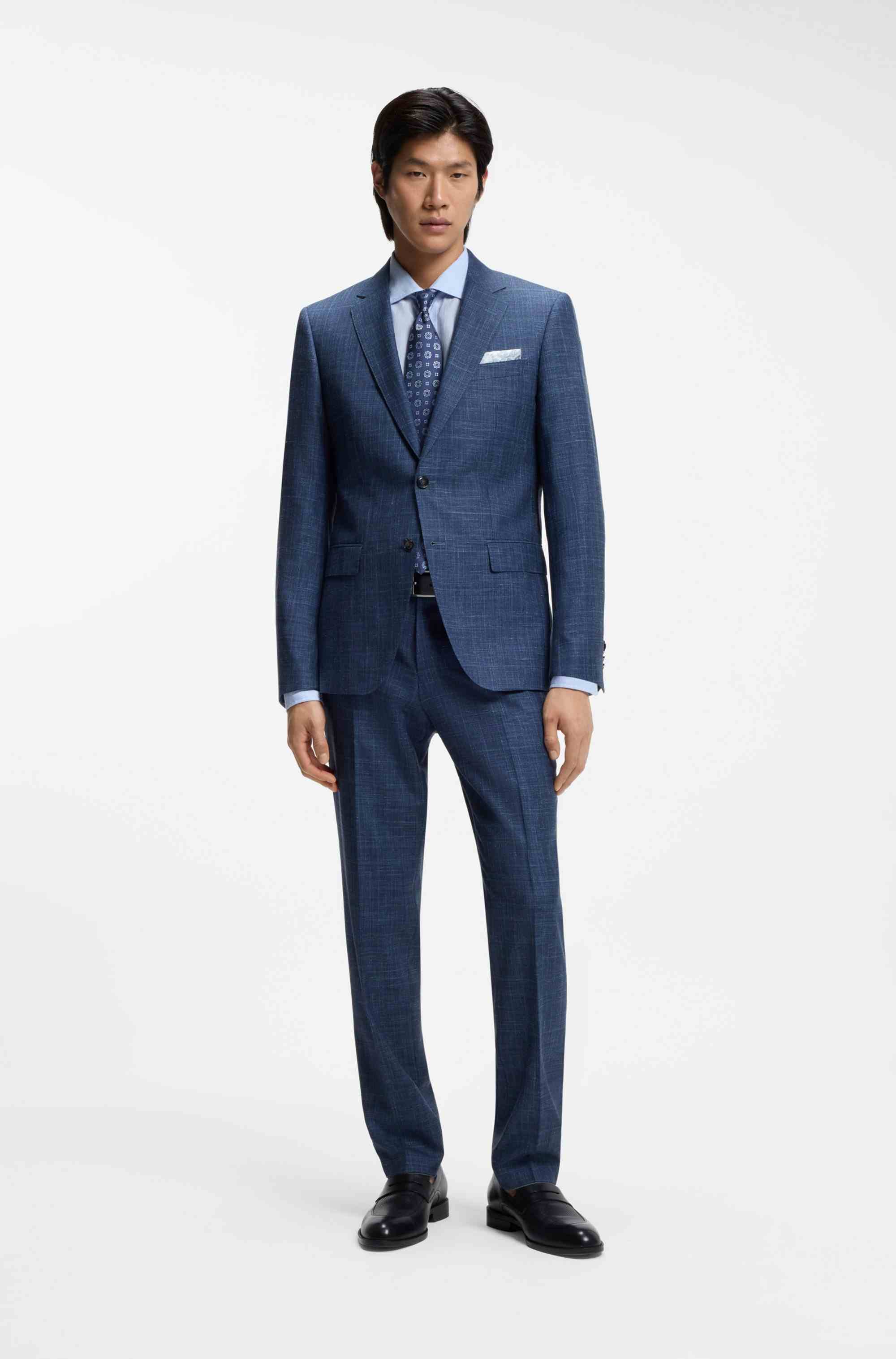 Leather loafers with penny trim