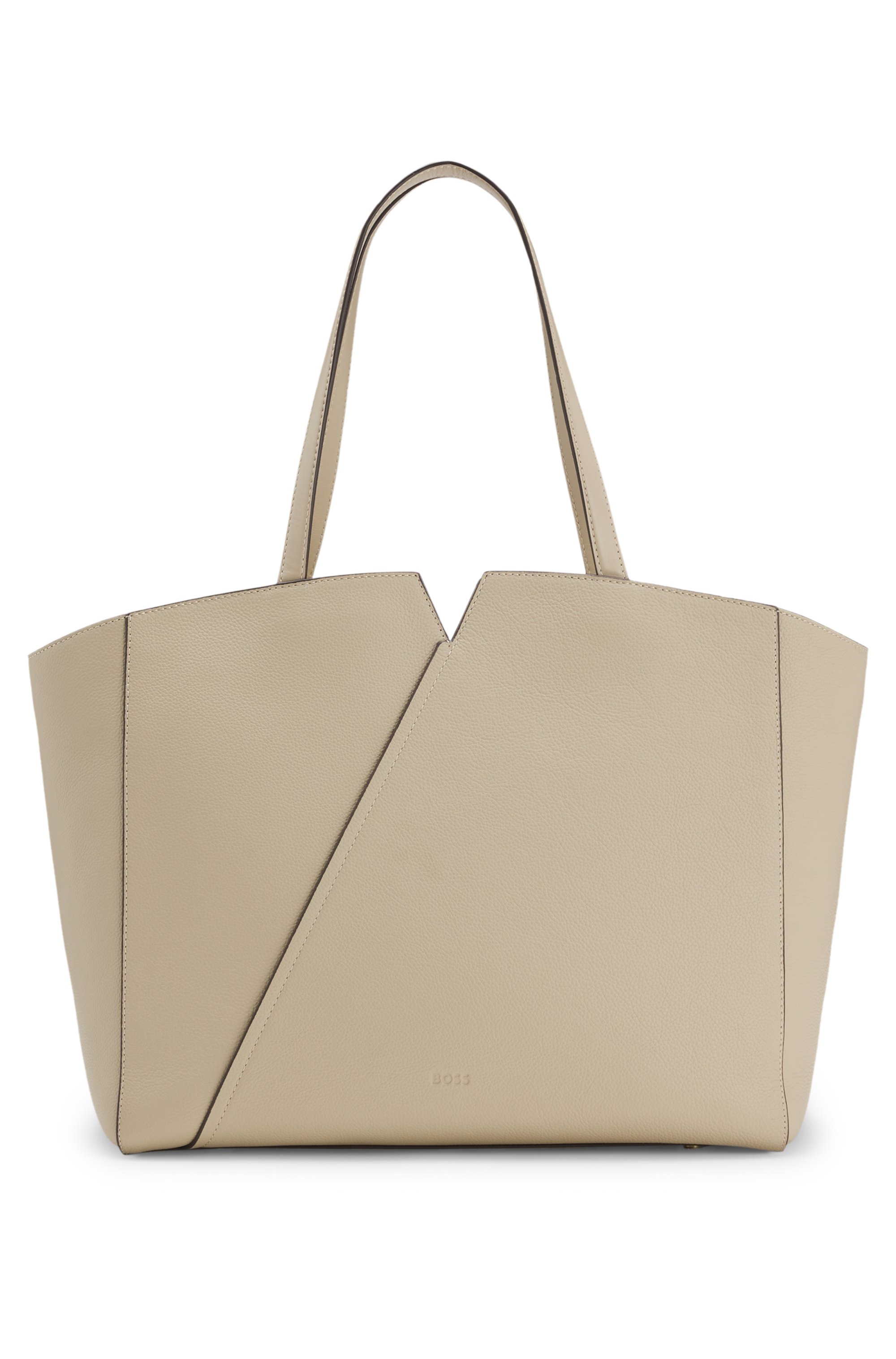 BOSS REVERS tote bag in leather with belt detail