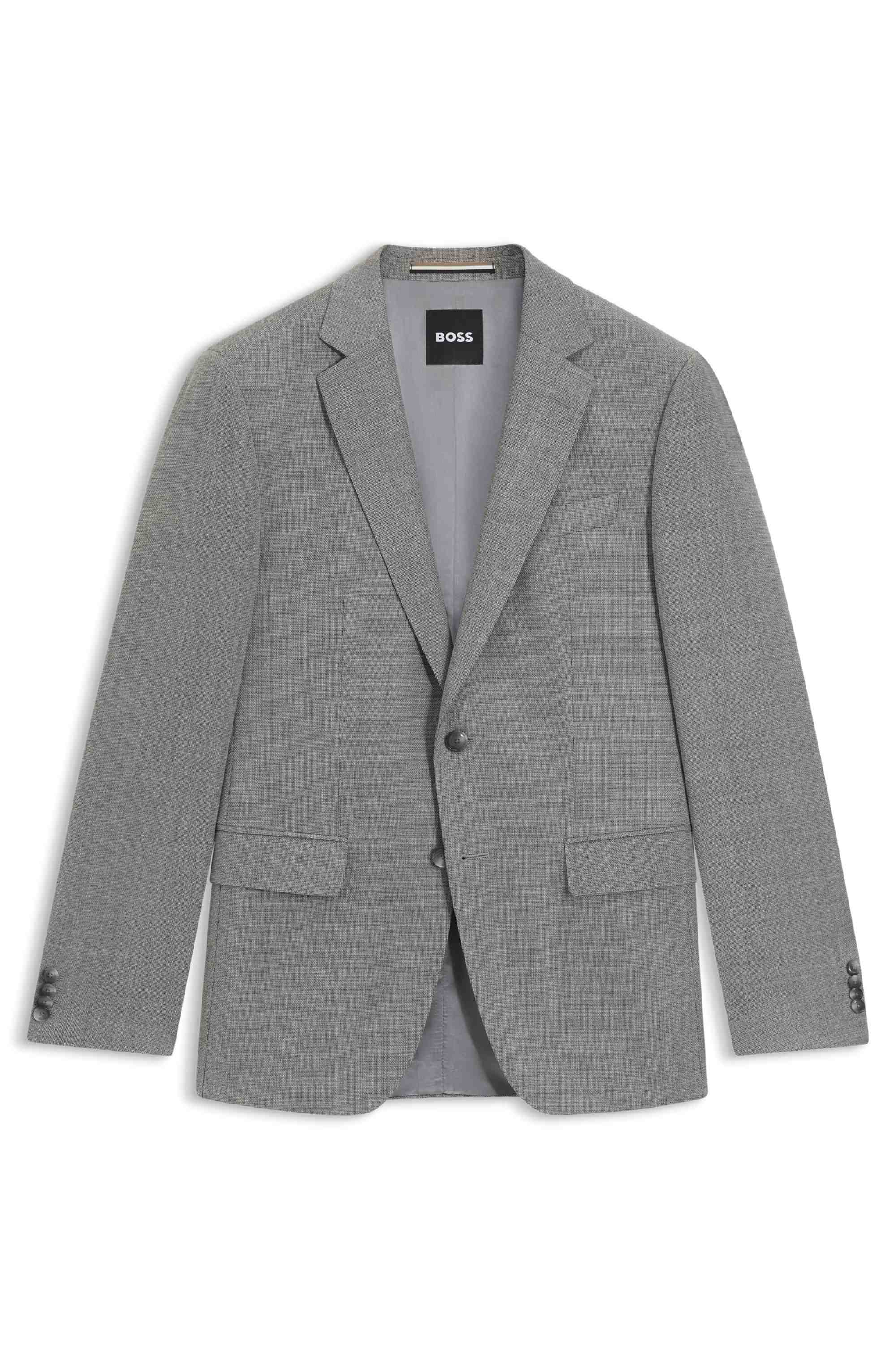Slim-fit blazer in patterned stretch wool