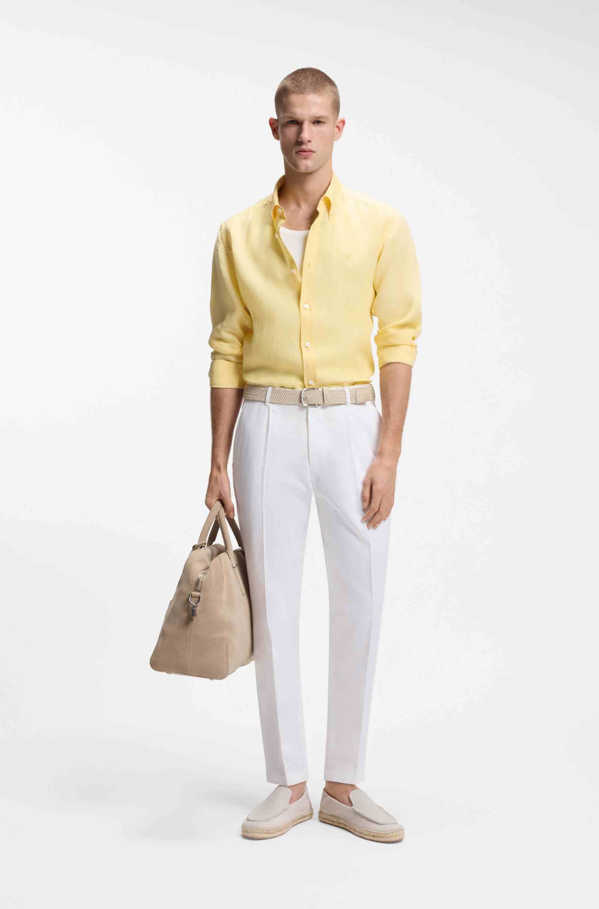 Formal trousers in a cotton blend