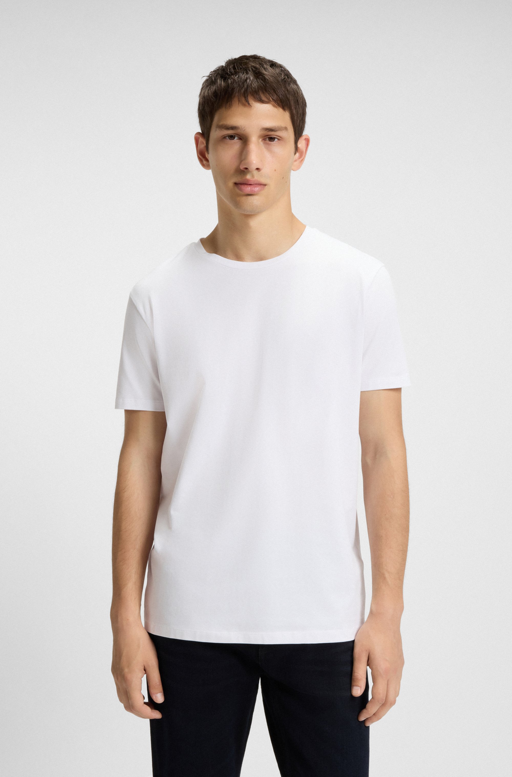 Two-pack of slim-fit T-shirts in stretch cotton