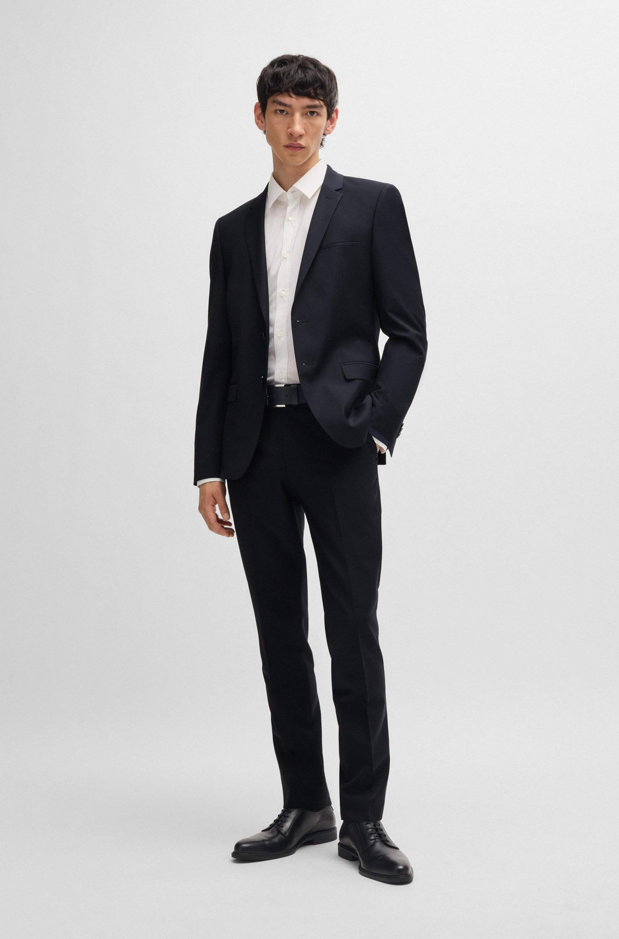 Extra-slim-fit suit in a wool blend