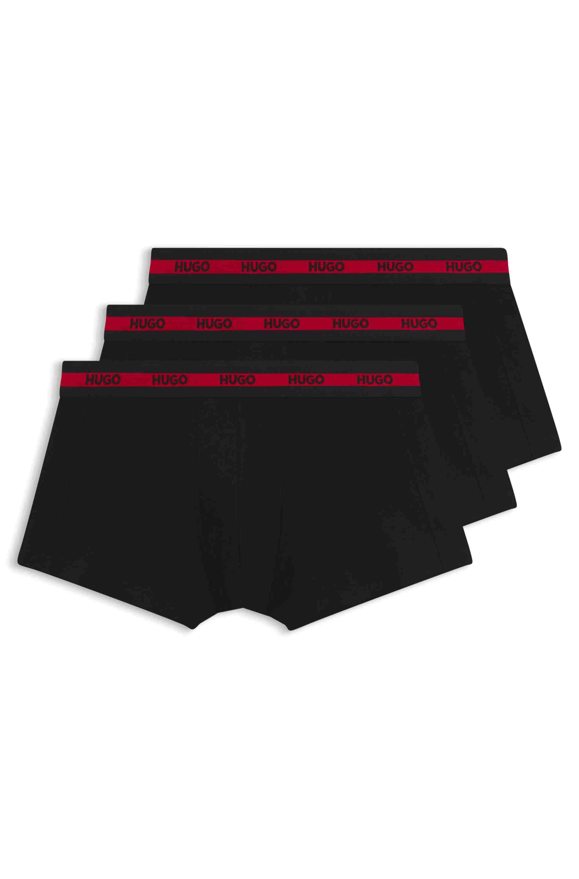 Three-pack of logo trunks in stretch cotton