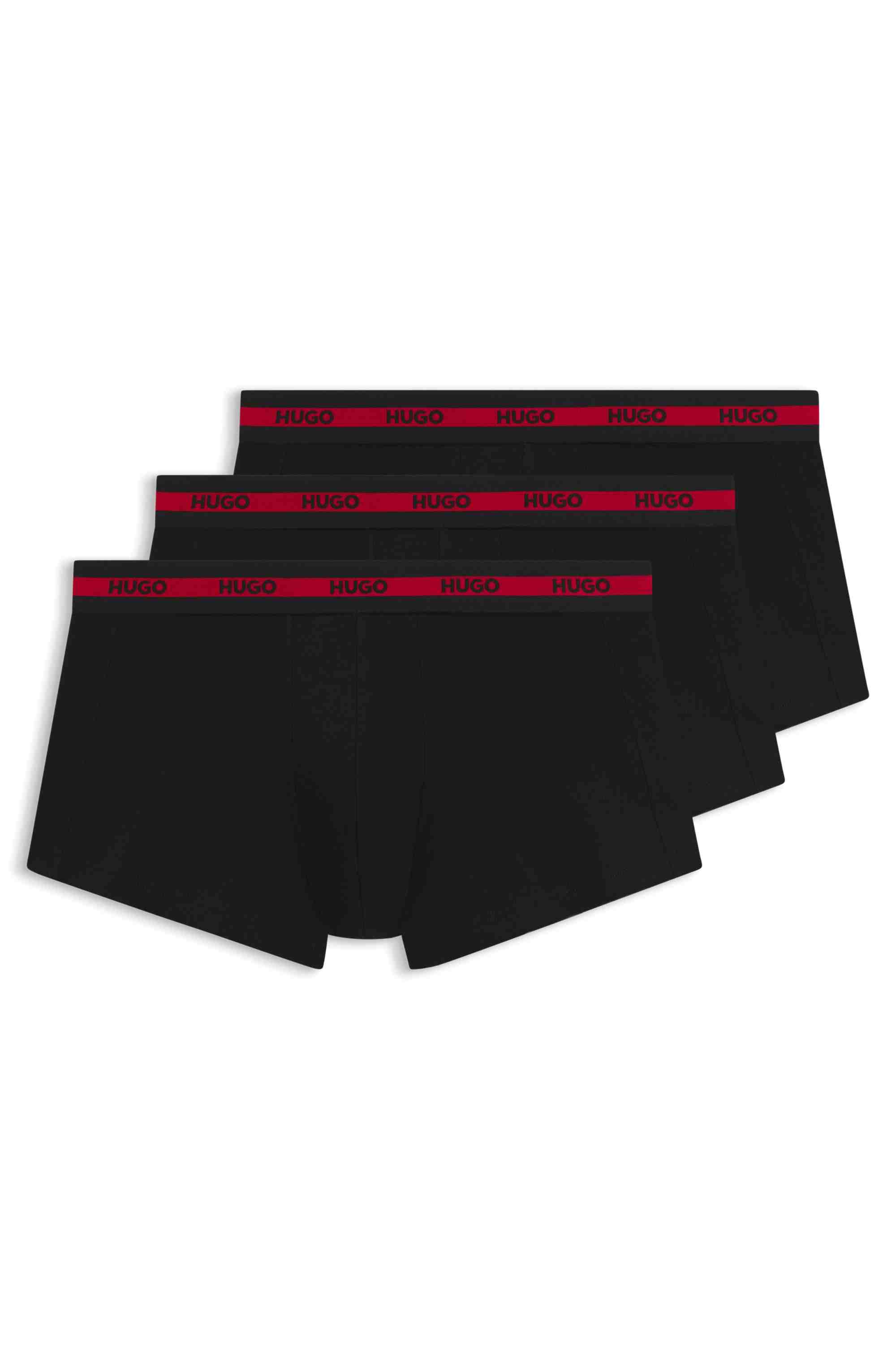 Three-pack of logo trunks in stretch cotton