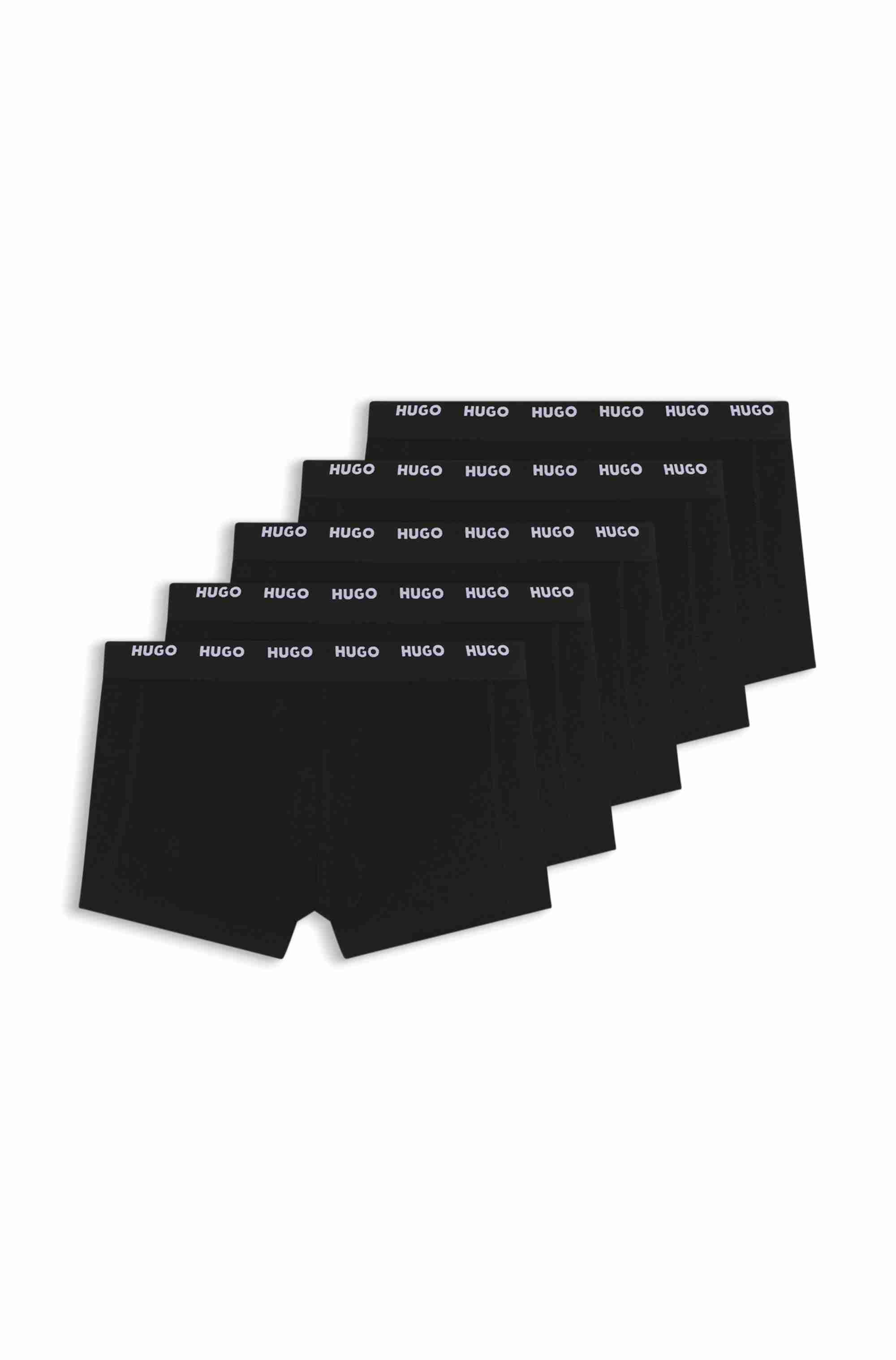 Five-pack of logo-waistband trunks in stretch cotton