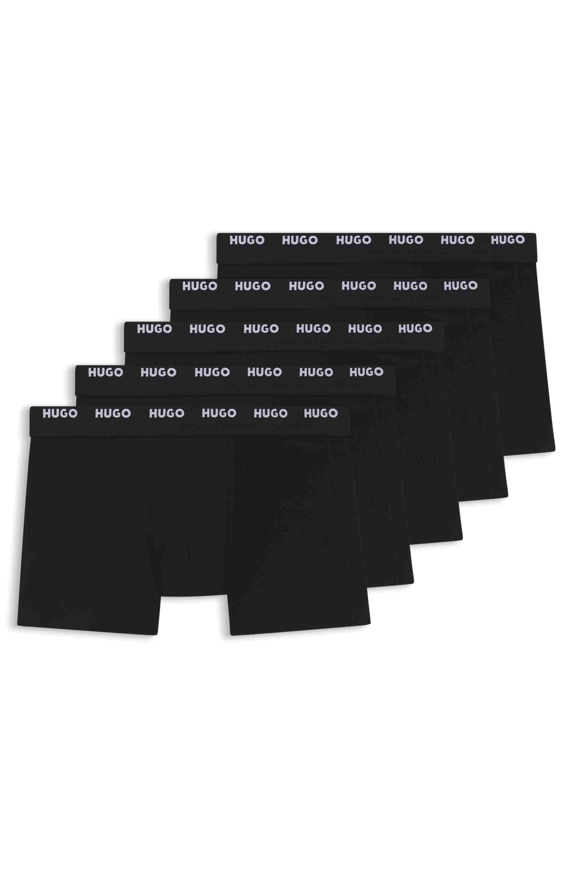 Five-pack of stretch-cotton trunks with logo waistbands