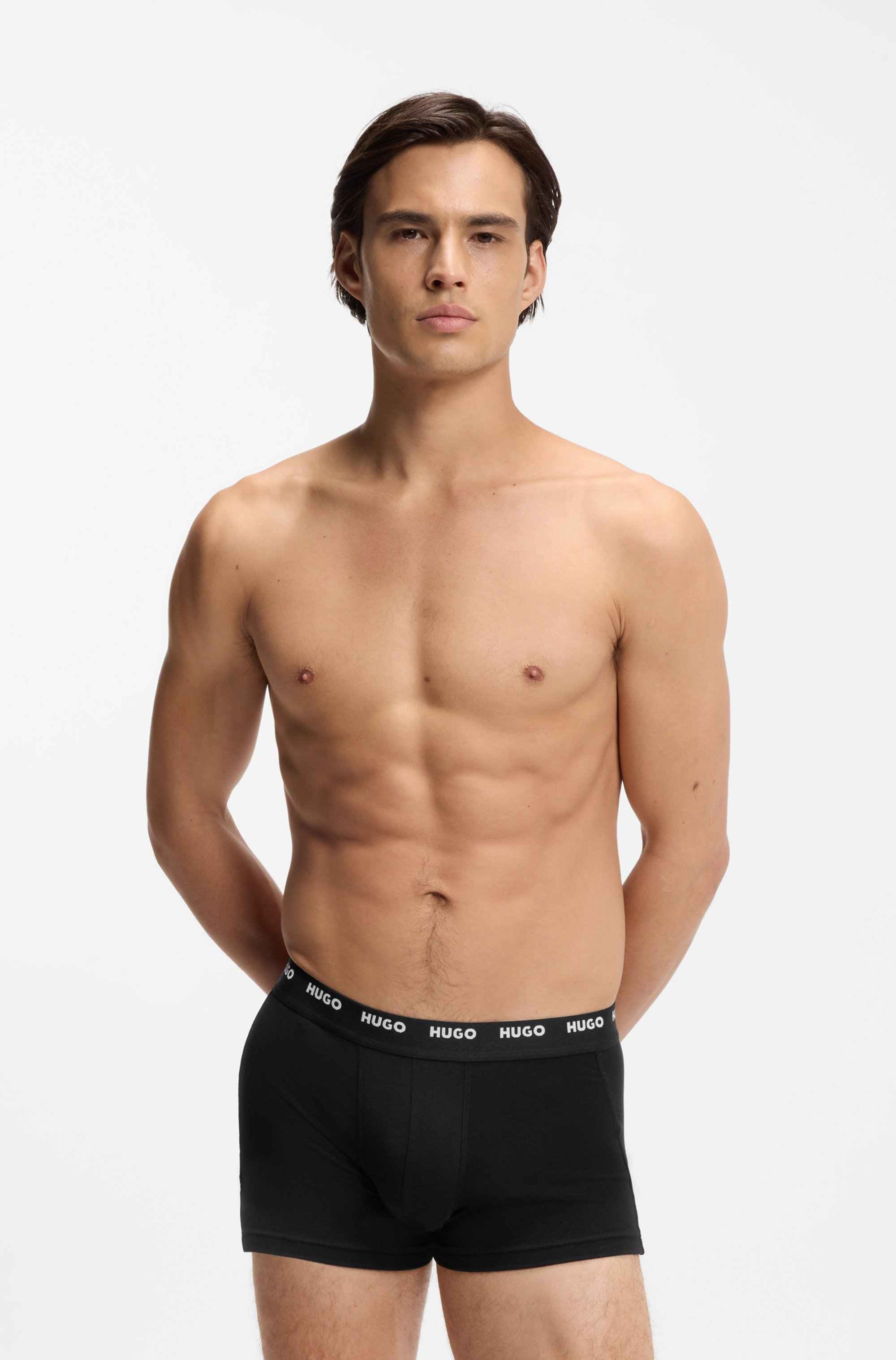 Five-pack trunks with jacquard logo waistband