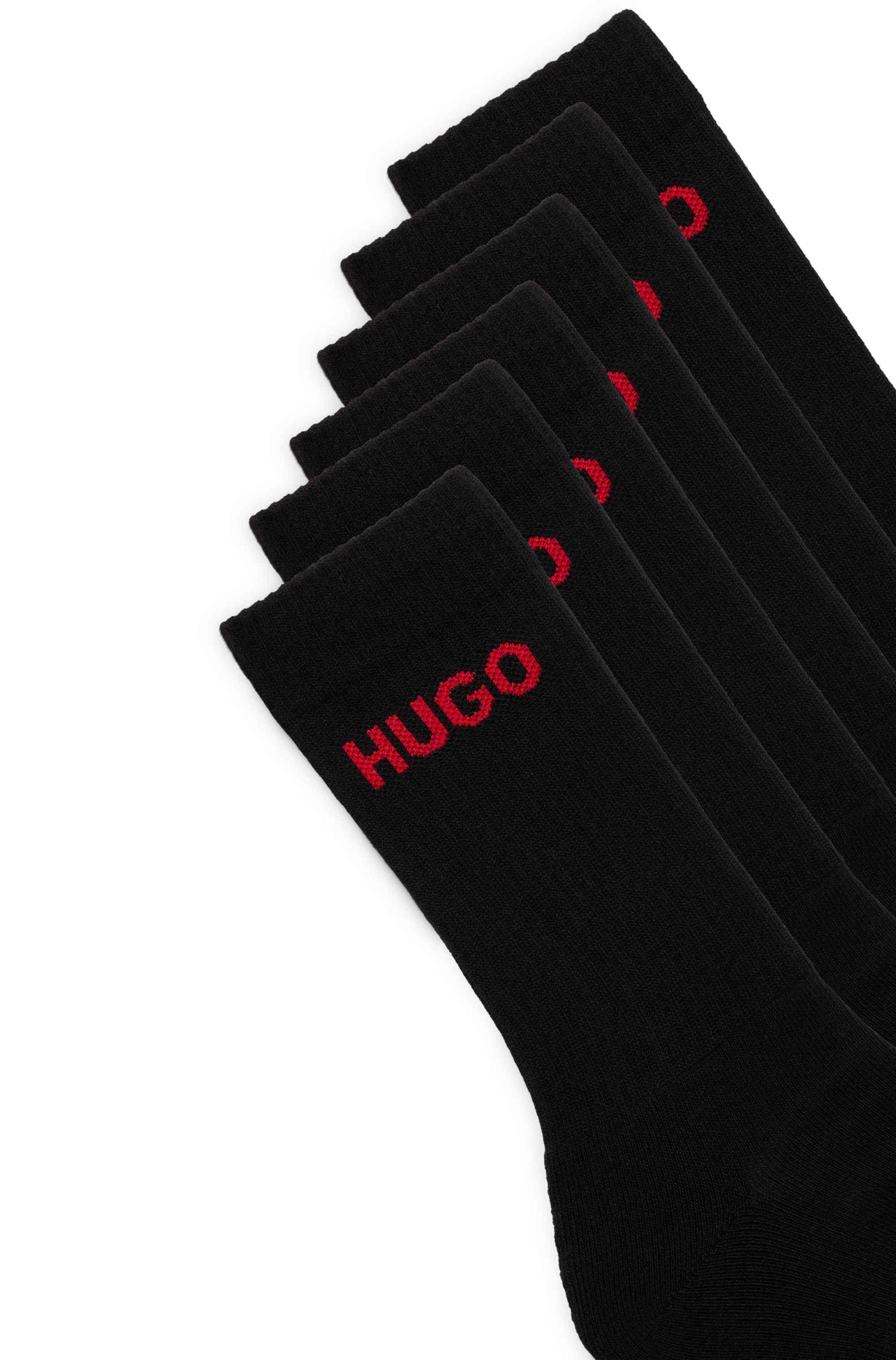 Six-pack of quarter-length socks with logo detail