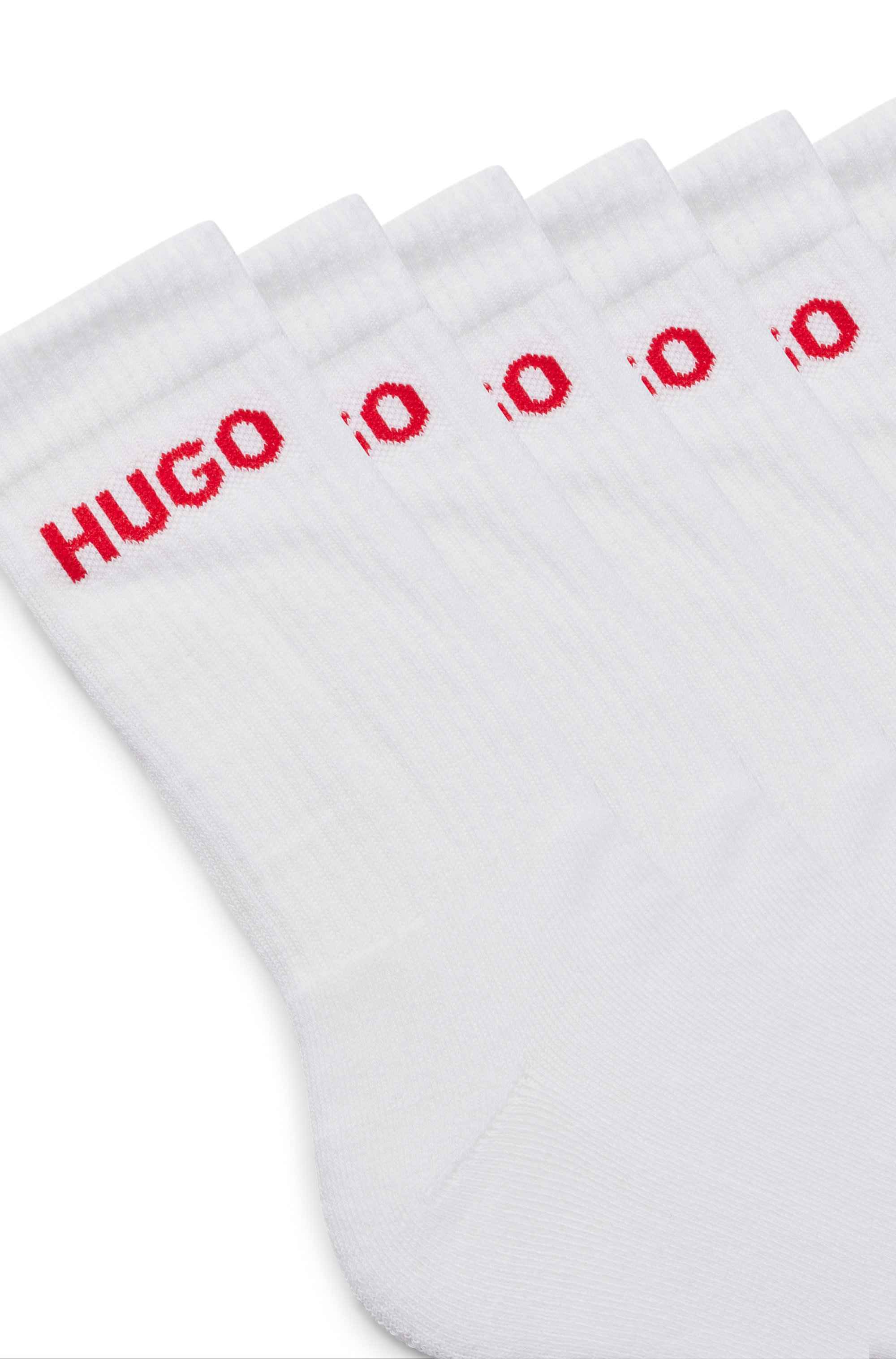 Six-pack of quarter-length socks with logo detail