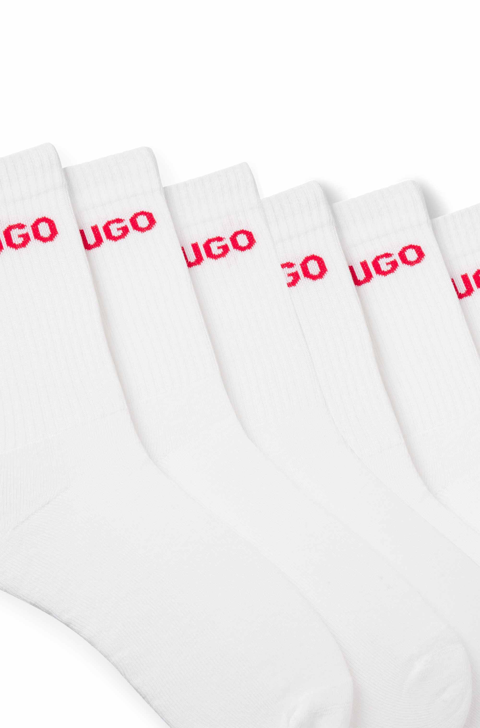 Six-pack of quarter-length socks with logo detail