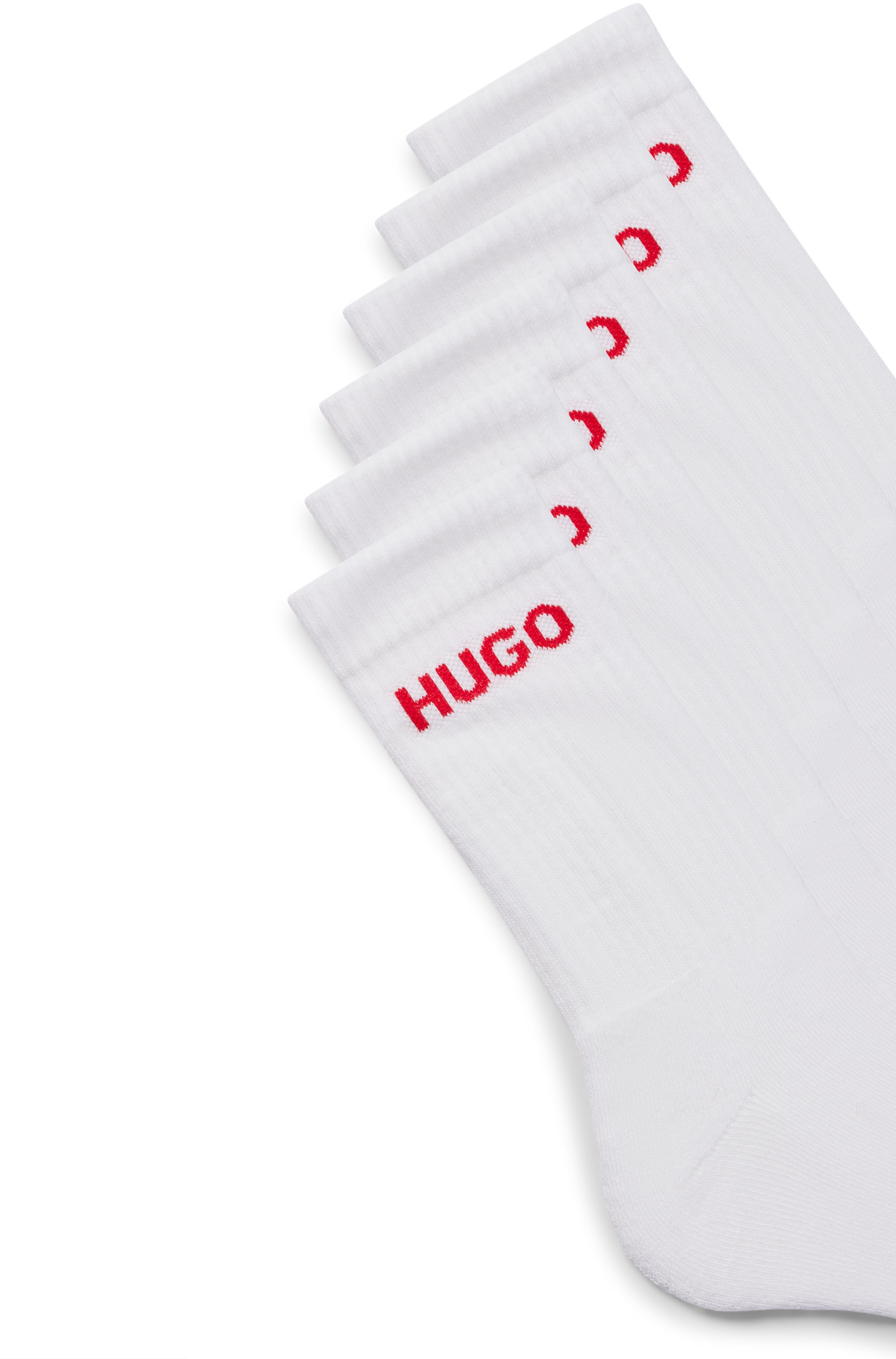 Six-pack of quarter-length socks with logo detail