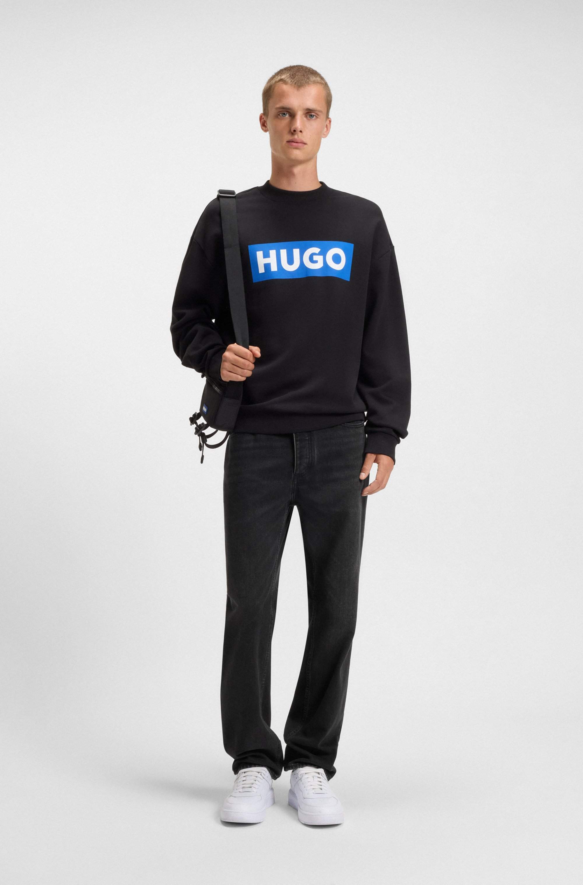 Regular-fit jeans in dark-grey denim