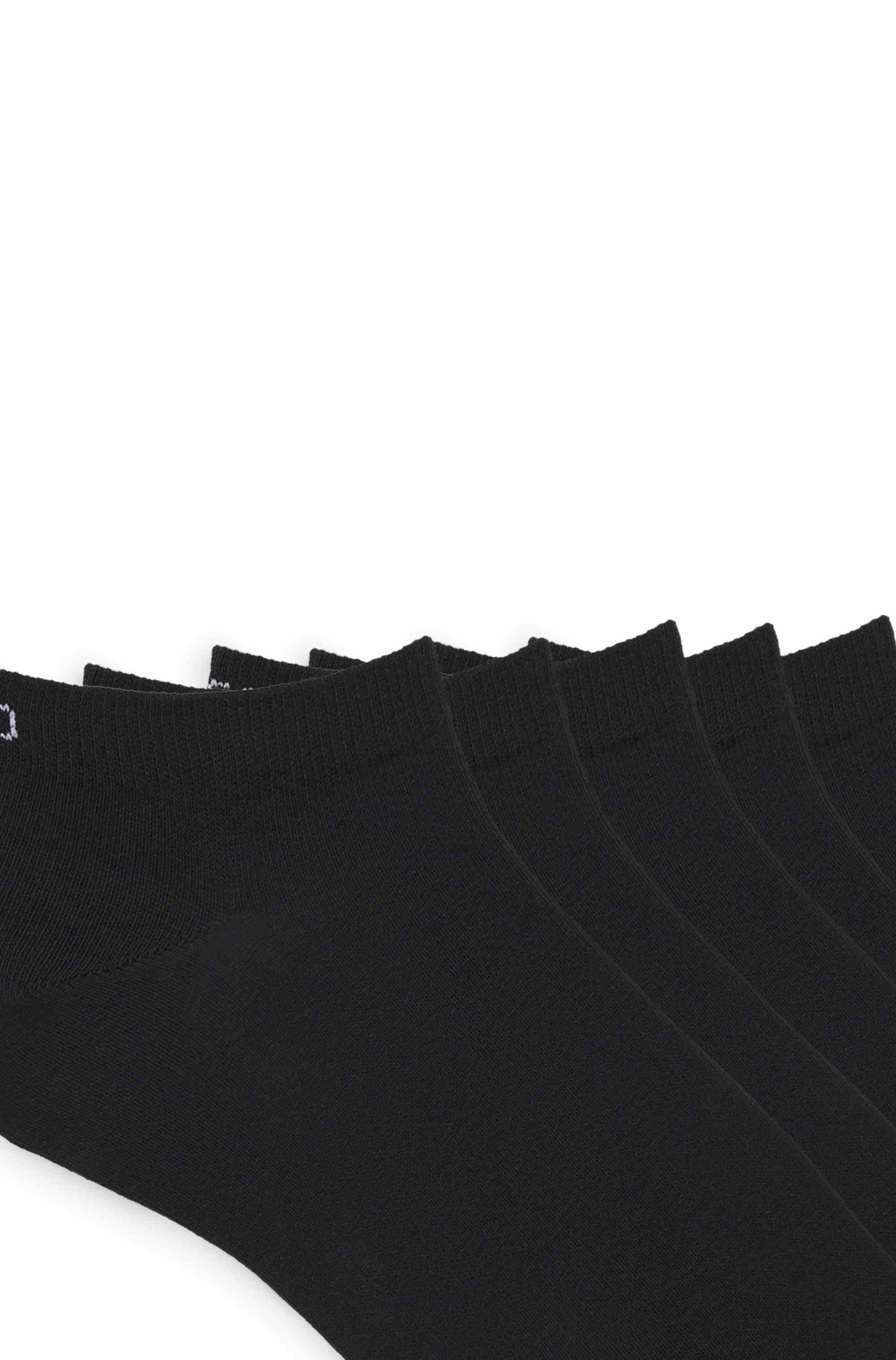 Six-pack of cotton-blend ankle socks with logos
