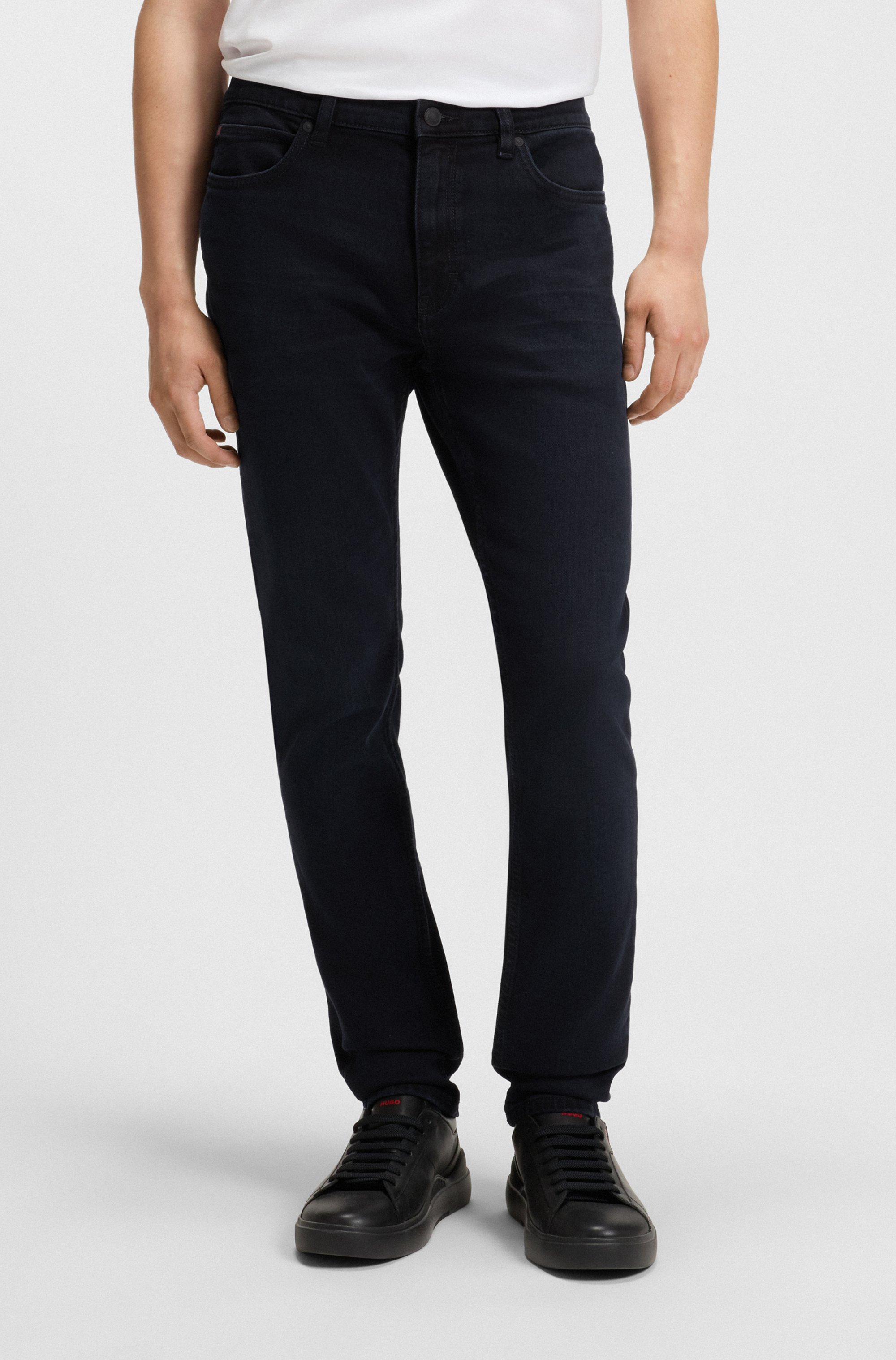 Extra-slim-fit jeans in blue-black stretch denim