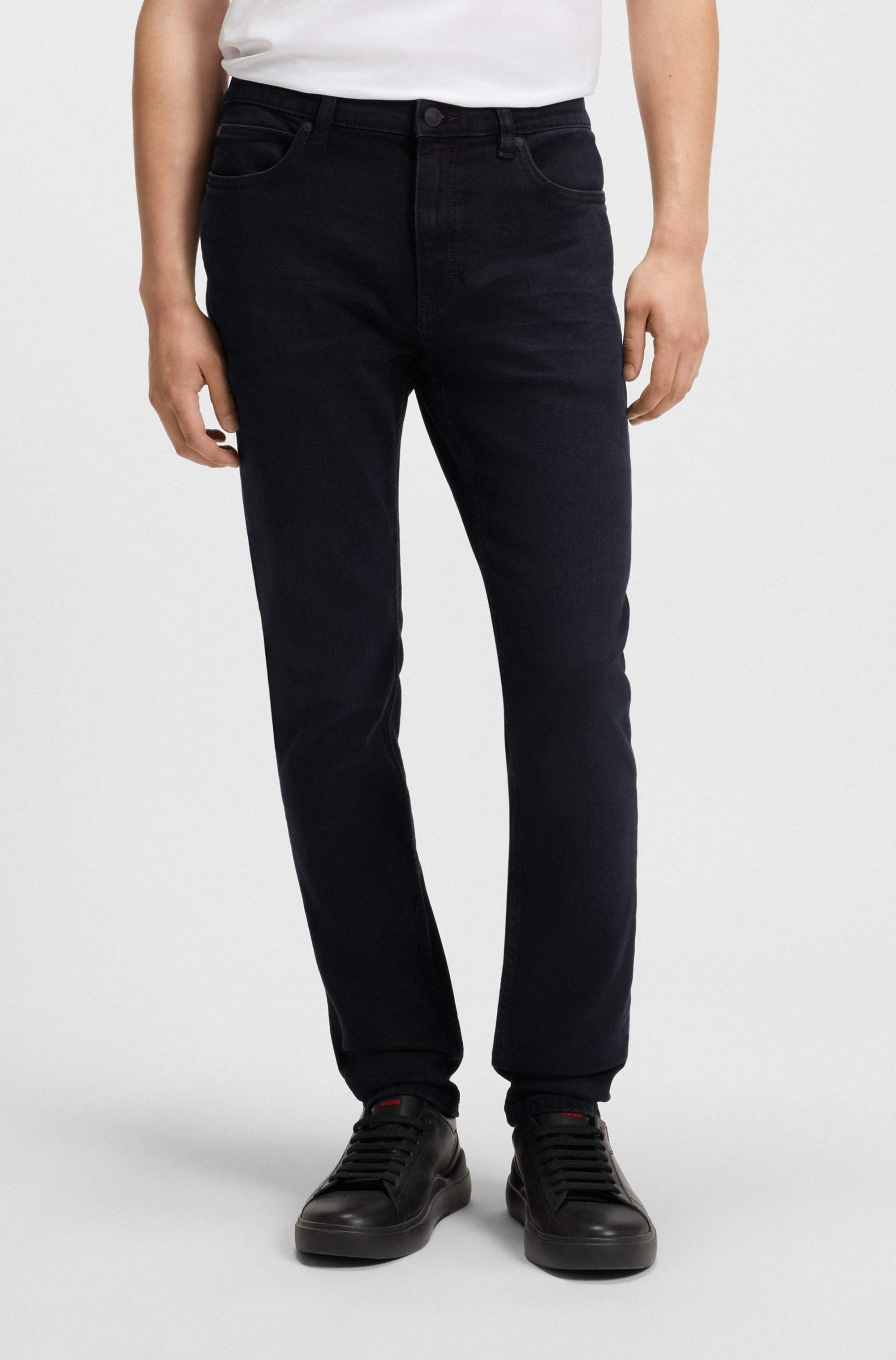 Extra-slim-fit jeans in blue-black stretch denim