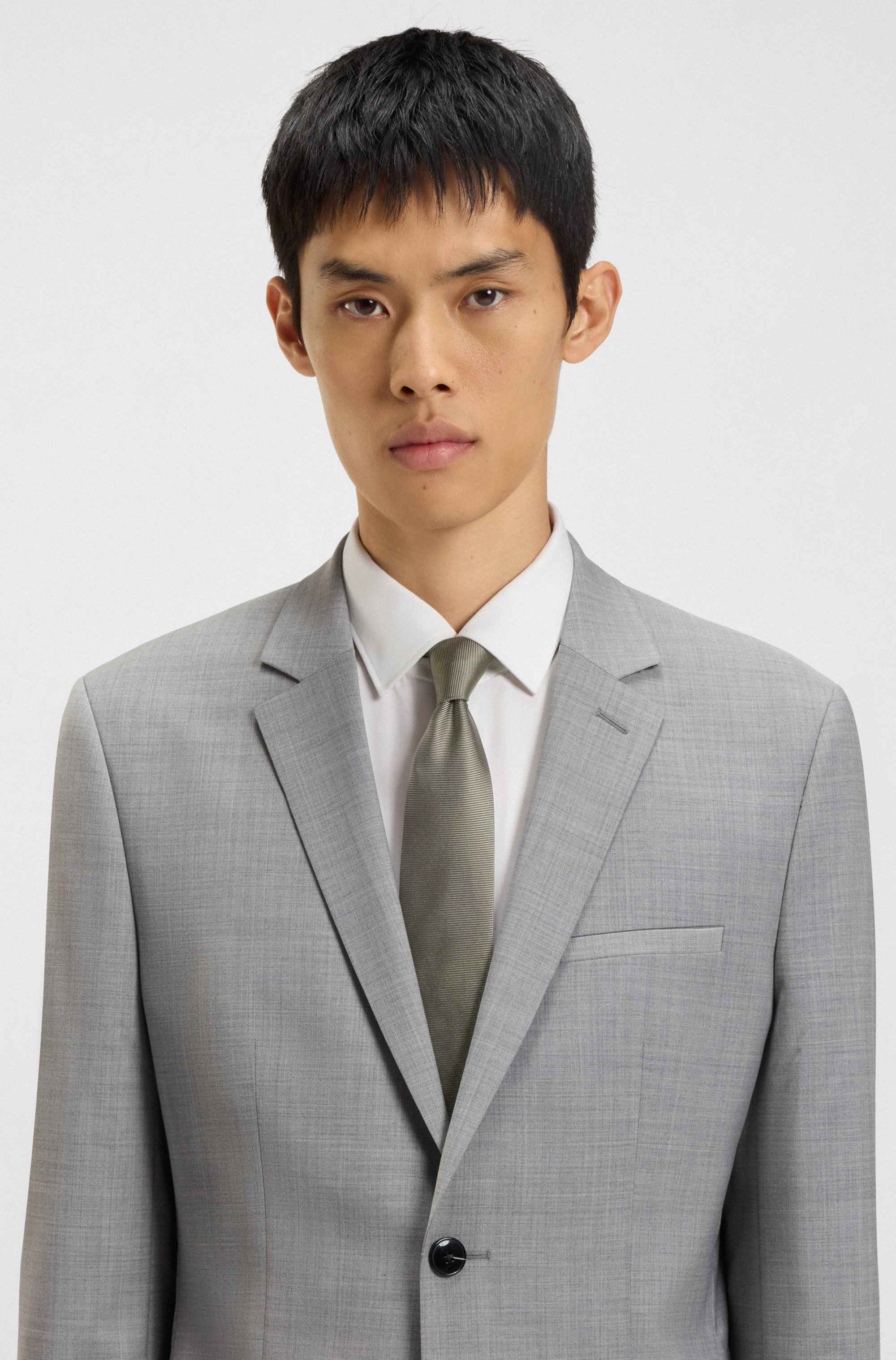 Silk-blend tie with jacquard weave
