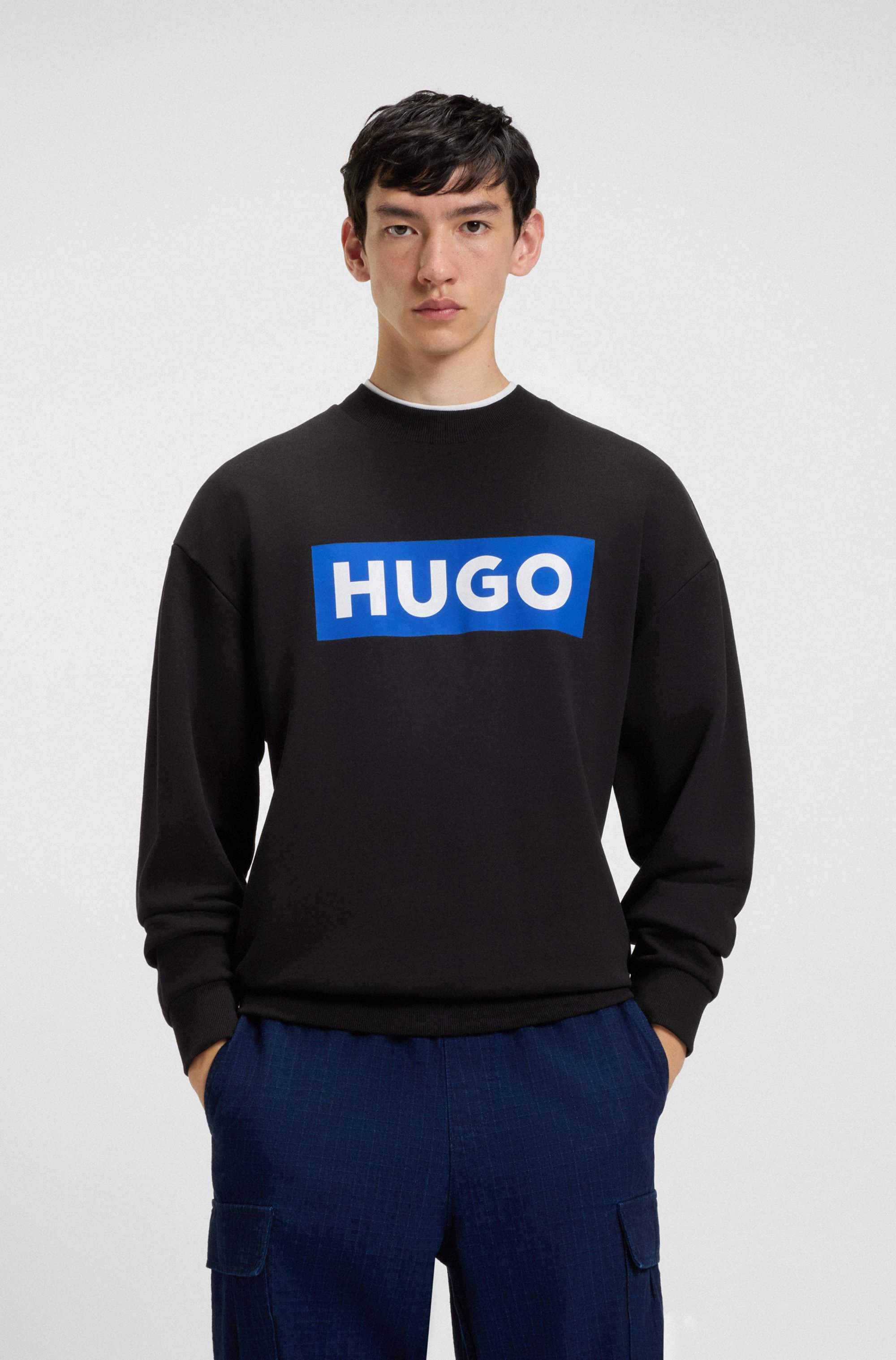 Cotton-terry sweatshirt with logo print