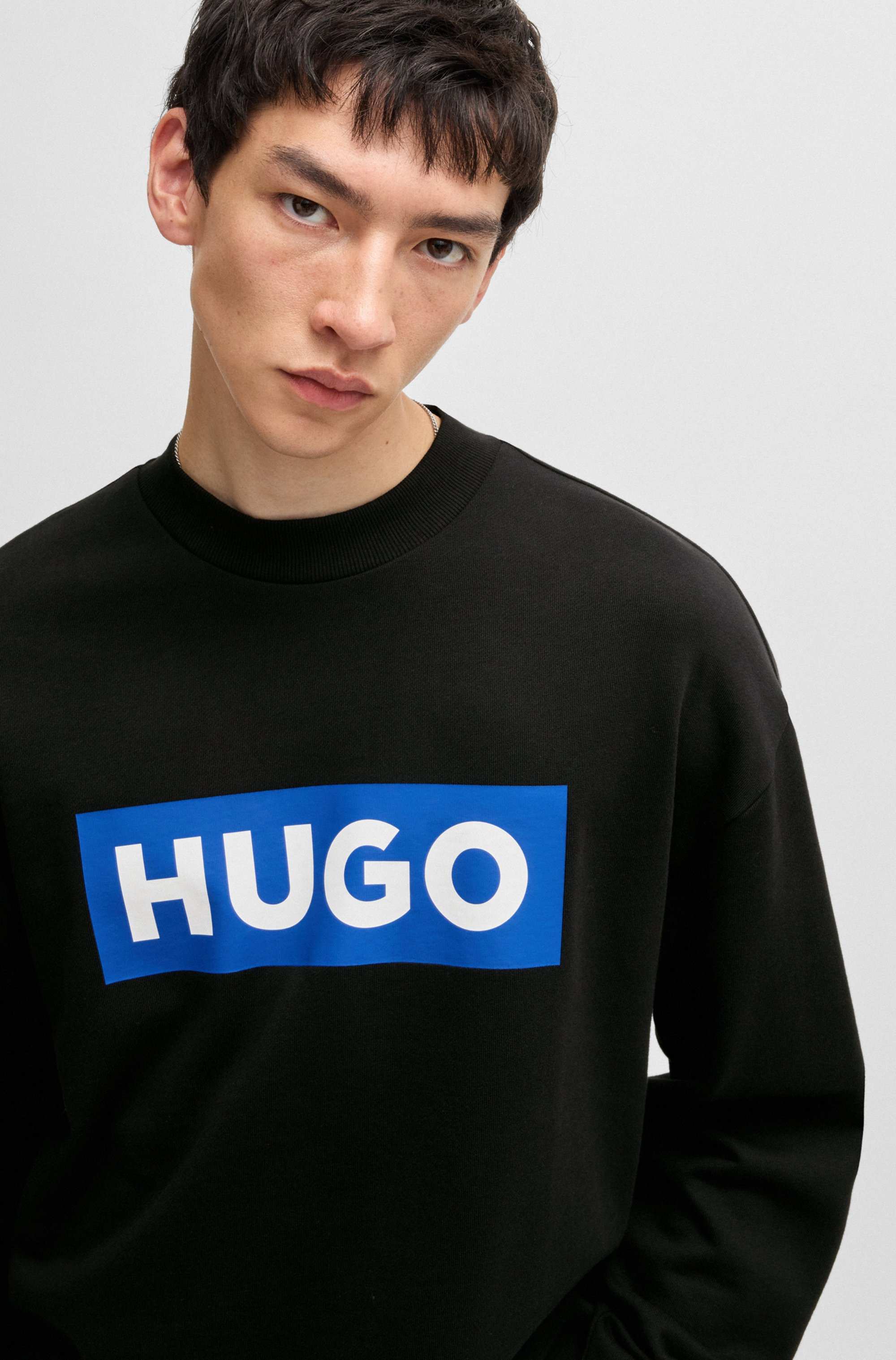 Cotton-terry sweatshirt with logo print