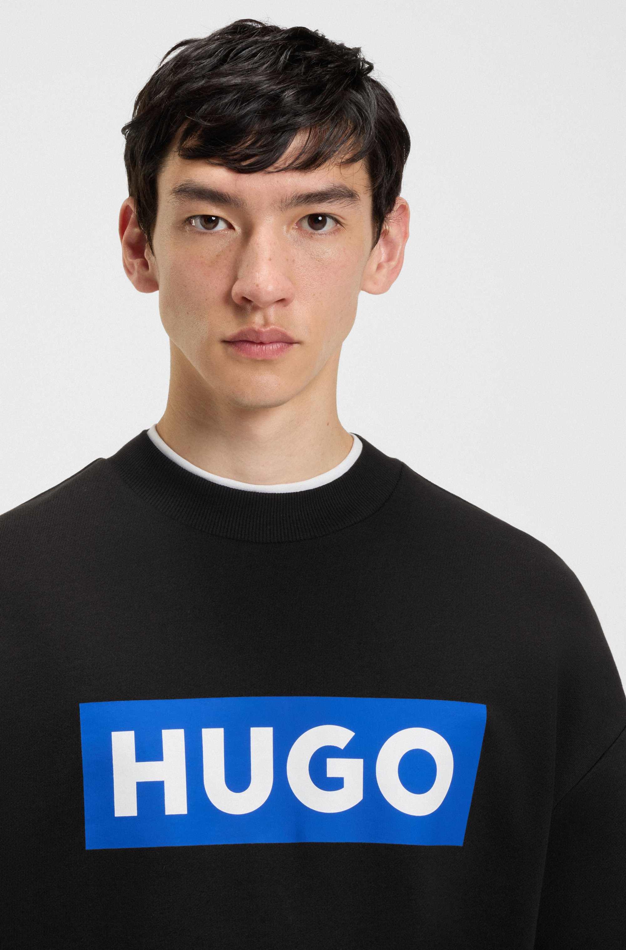 Cotton-terry sweatshirt with logo print