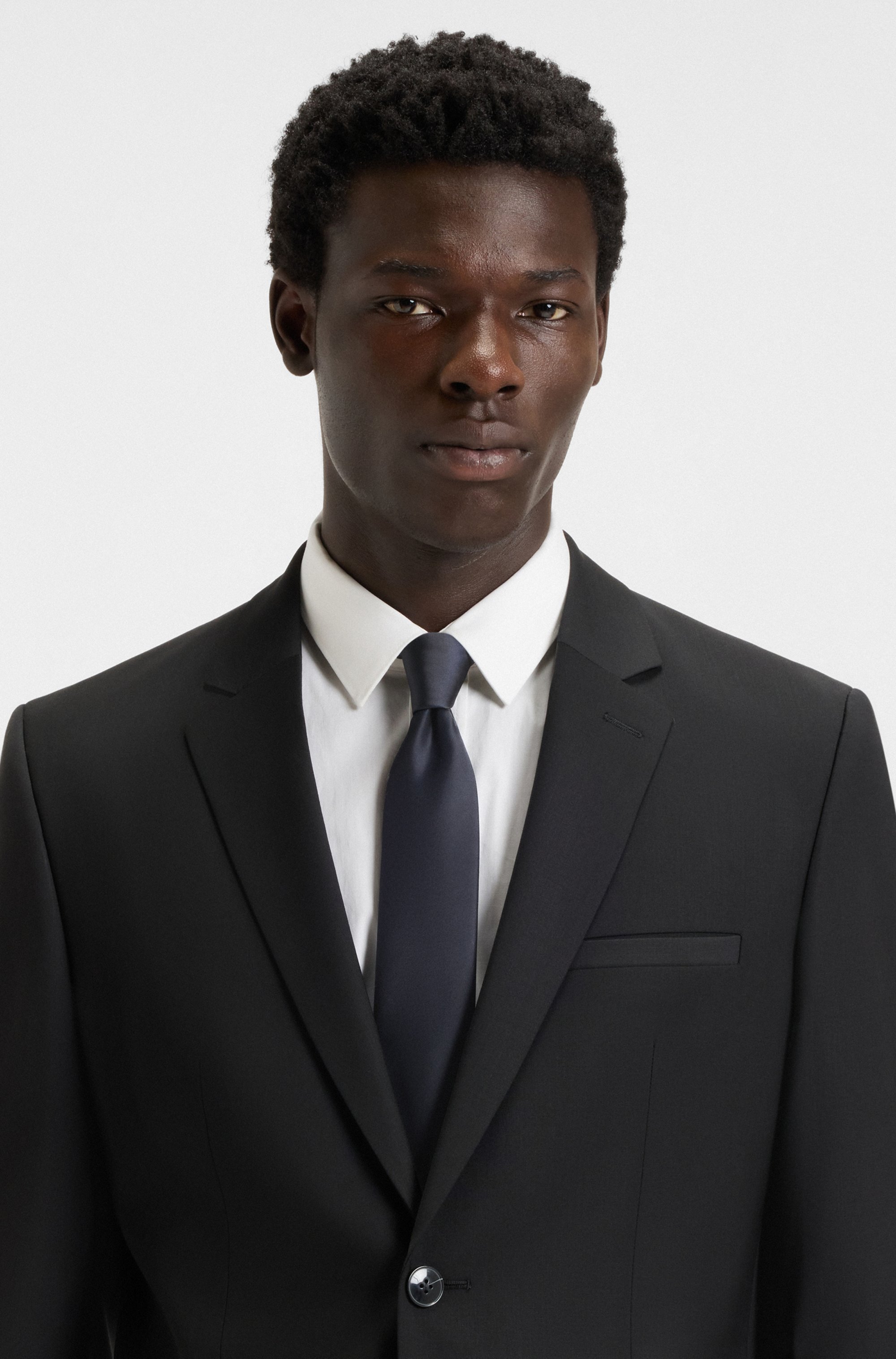 Silk-blend tie with a plain weave