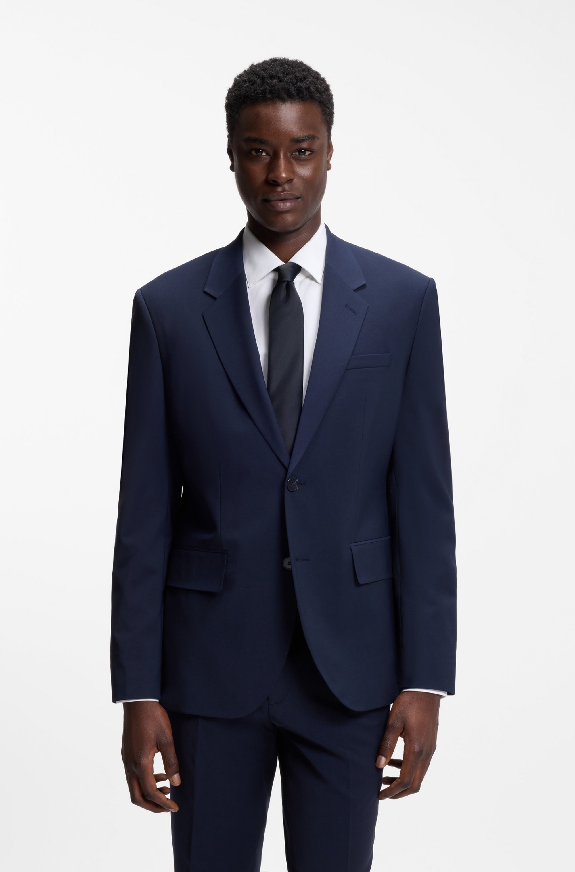 Silk-blend tie with a plain weave