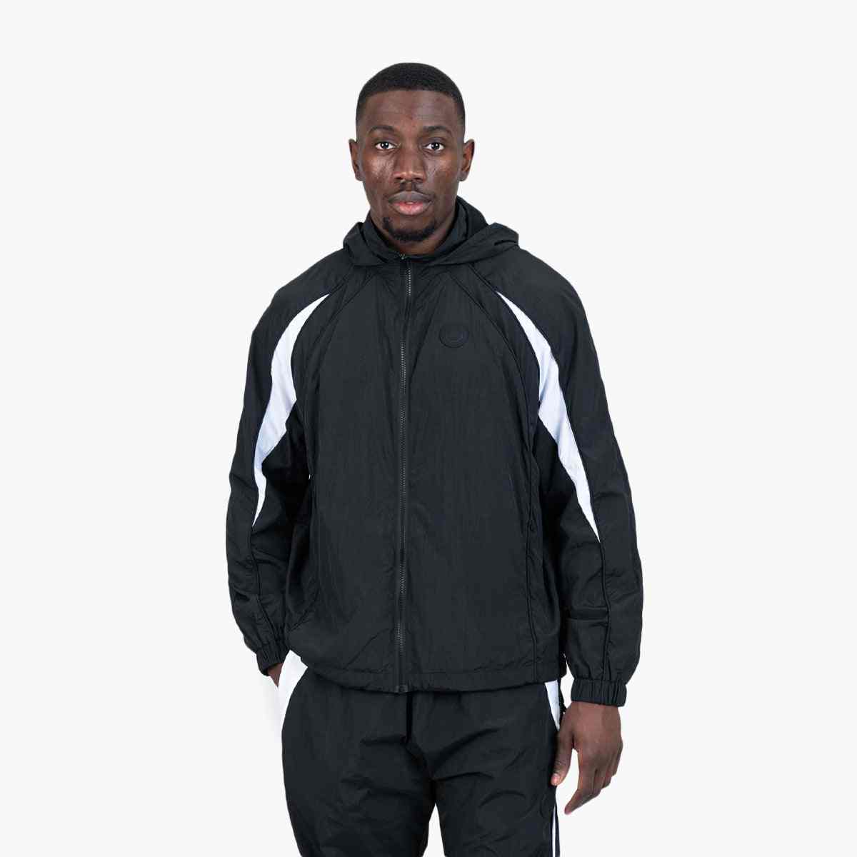 Colour Block Hooded Outerwear Jacket