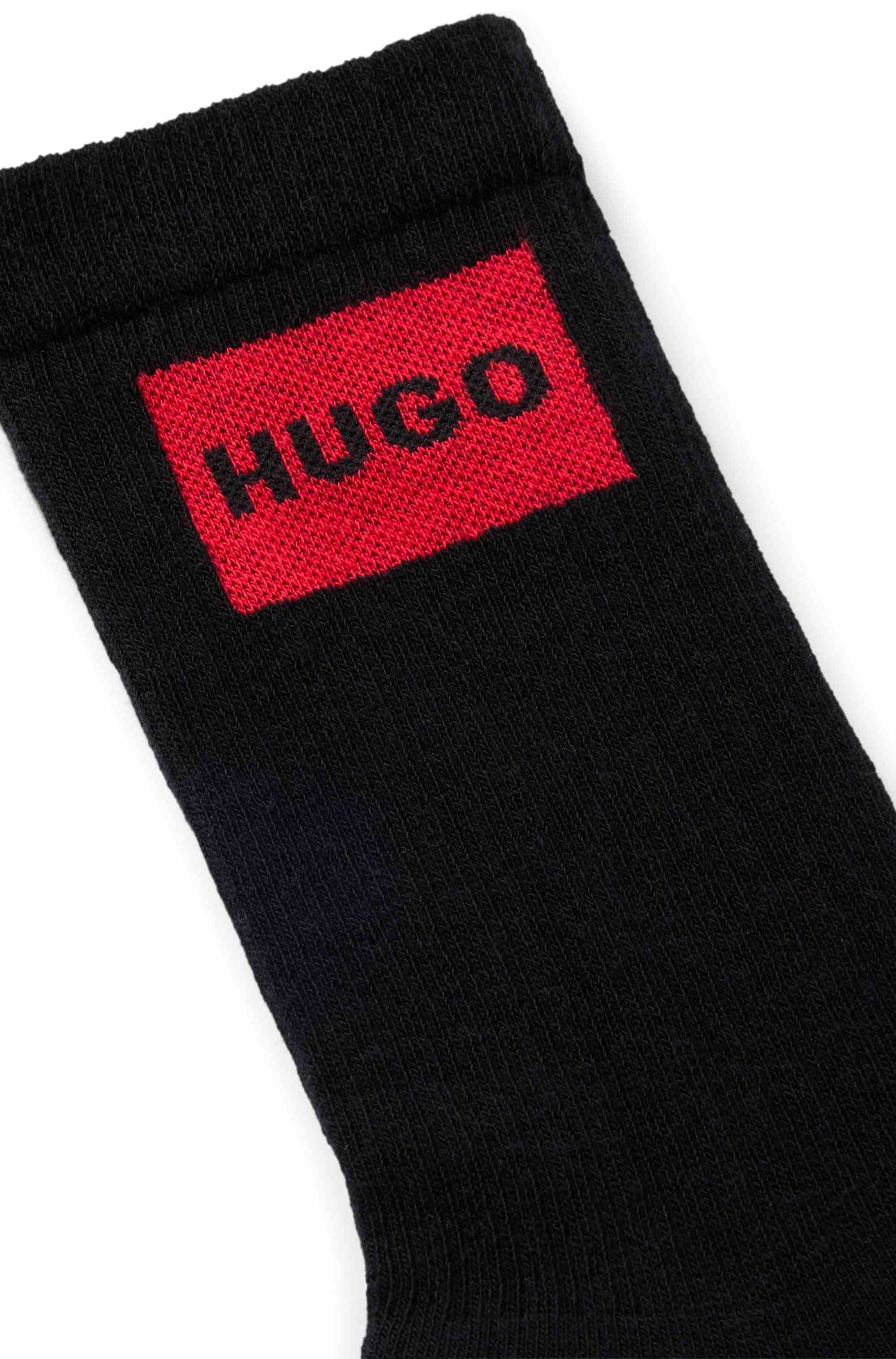 Three-pack of short socks with red logo labels