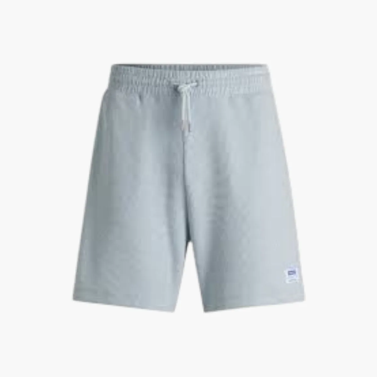 Split-Hem Waffle Cotton Blend Shorts