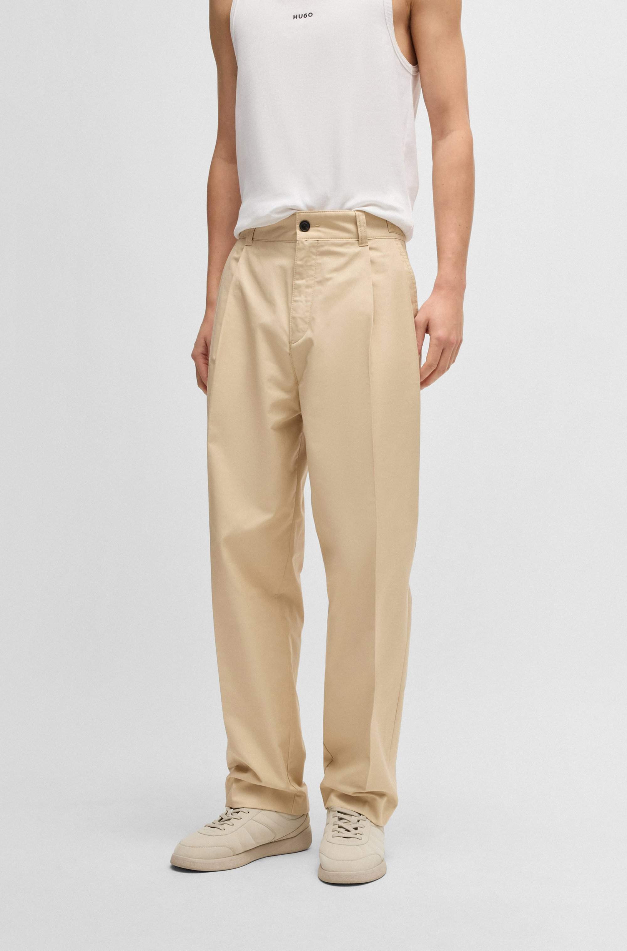 Relaxed-fit trousers in a cotton blend