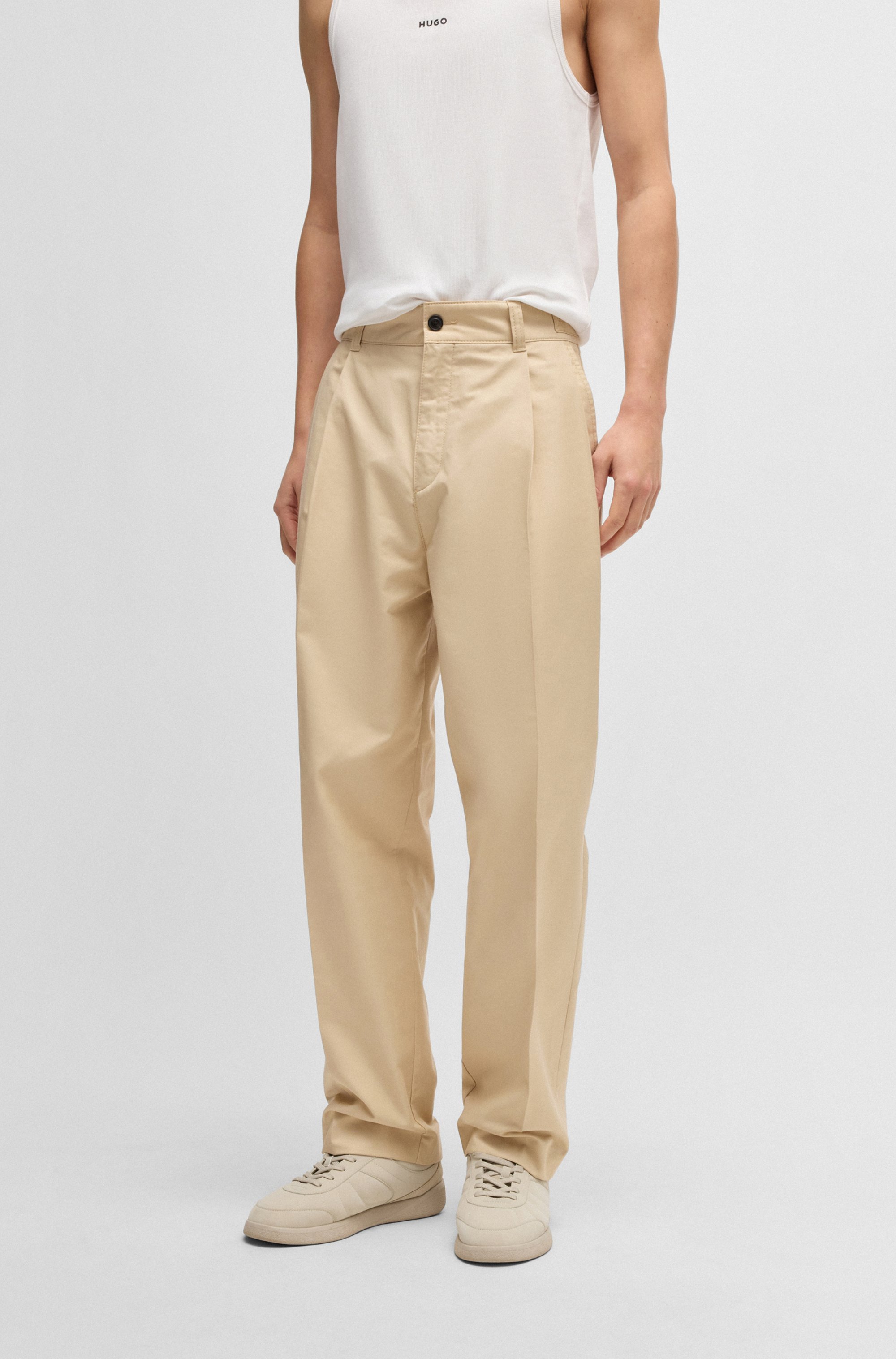 Relaxed-fit trousers in a cotton blend