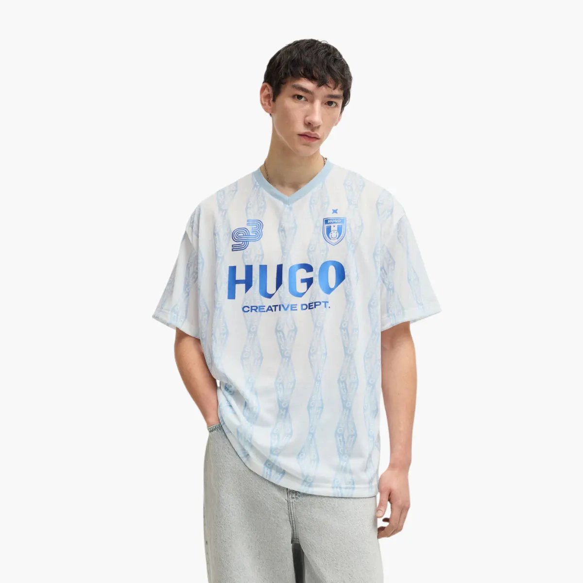Oversized-Fit T-Shirt With Football-Inspired Artwork