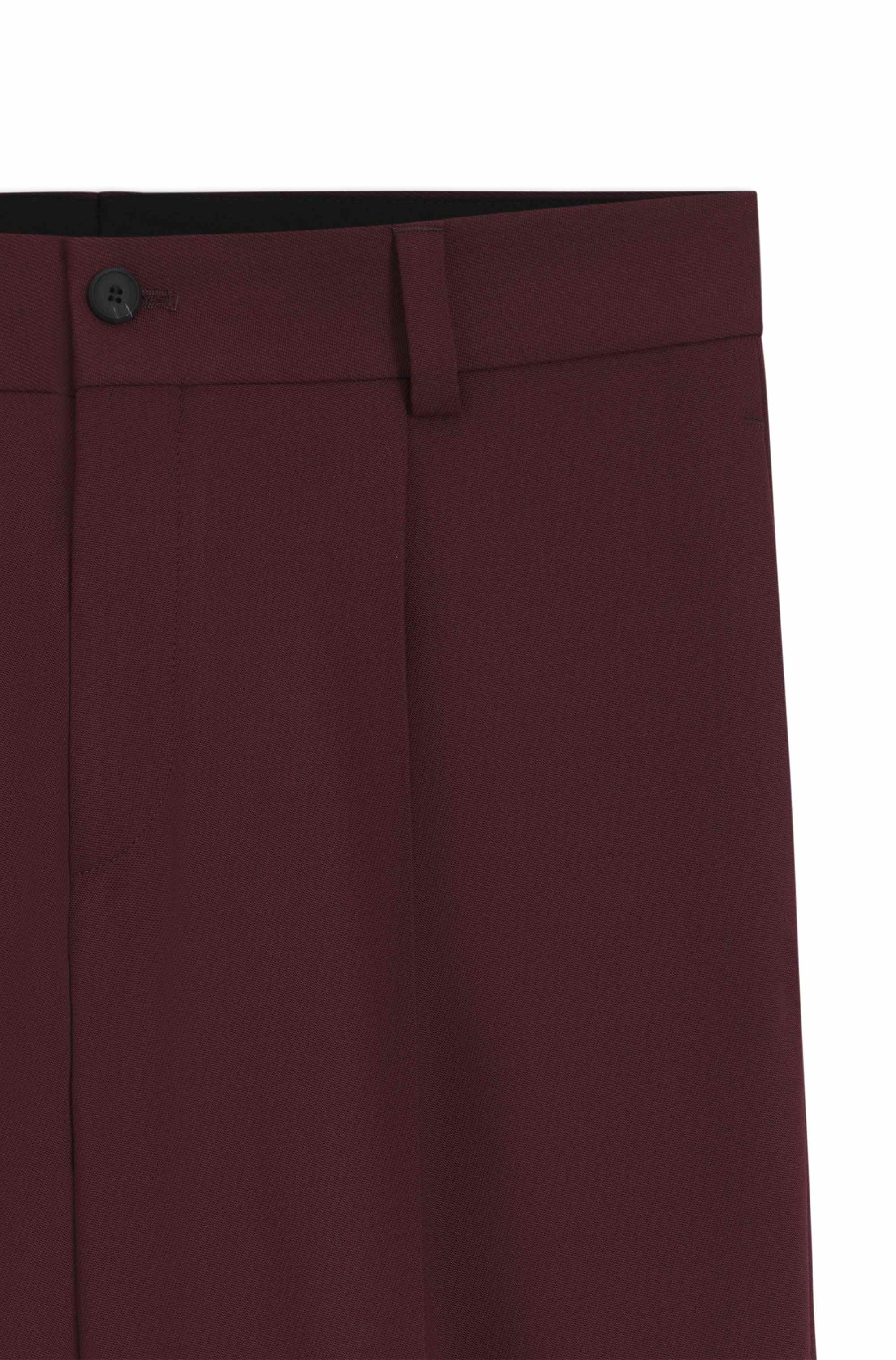 Modern-fit trousers in stretch twill with front crease