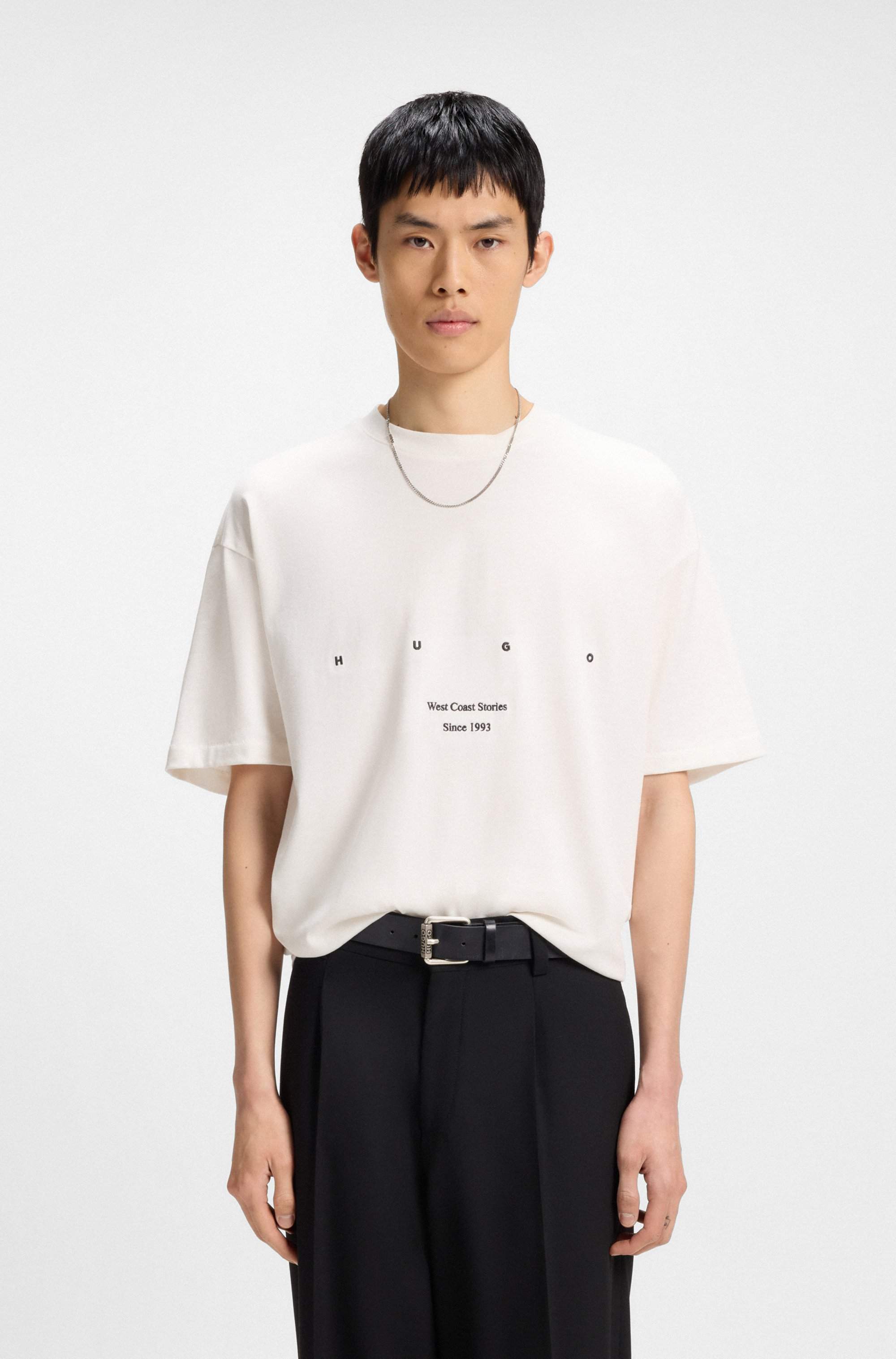 Cotton-jersey T-shirt with LA artwork