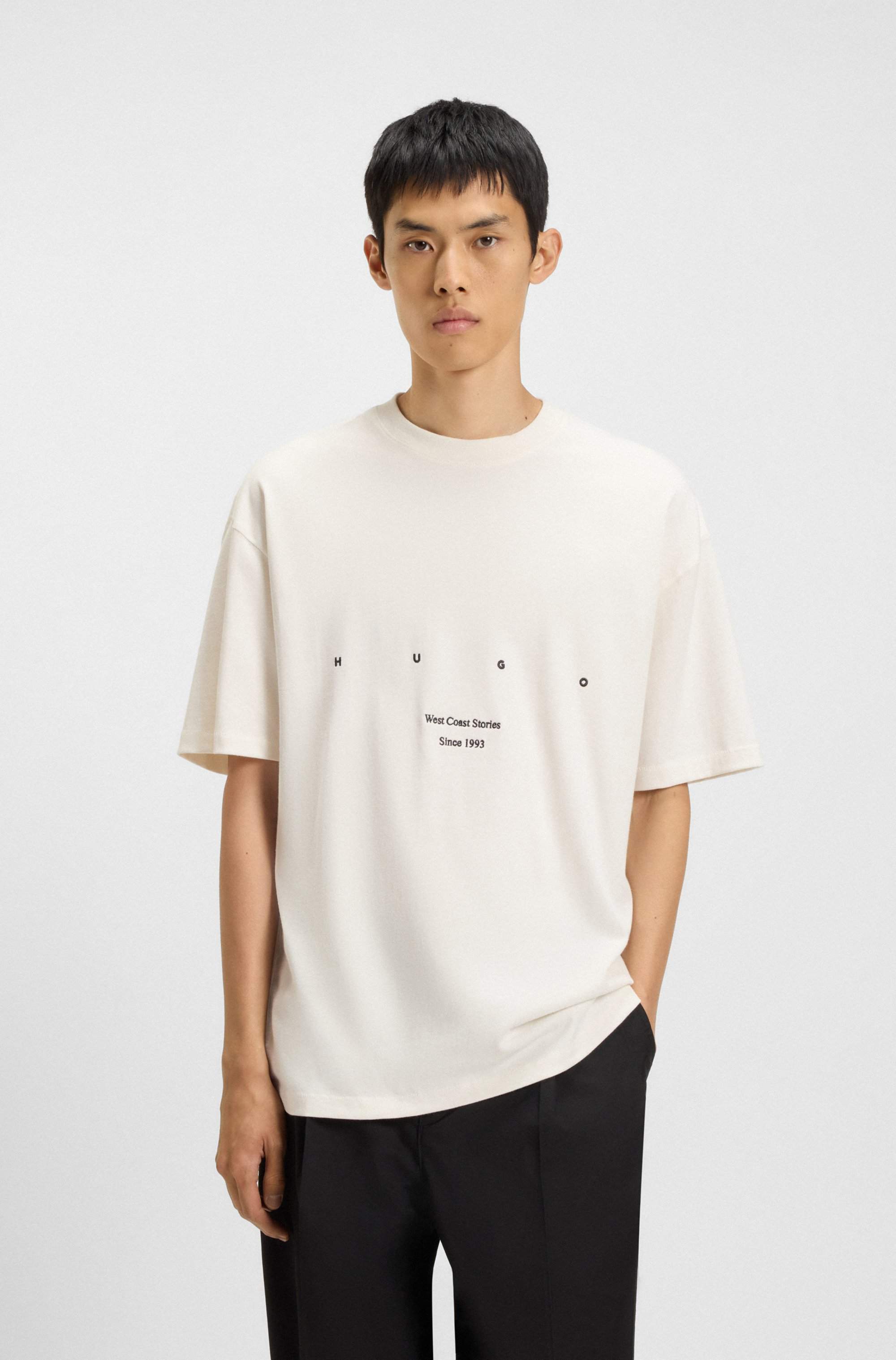 Cotton-jersey T-shirt with LA artwork