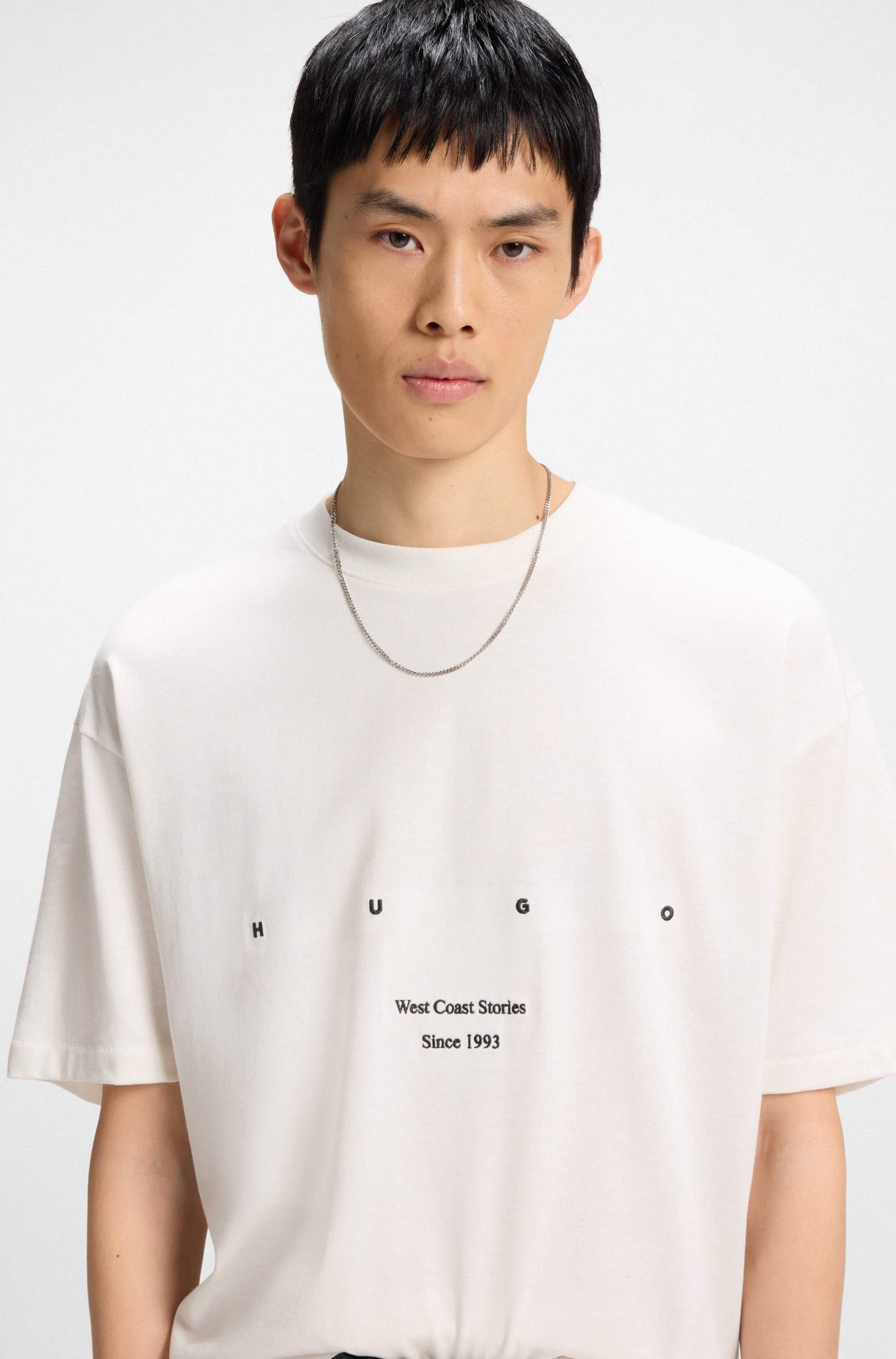 Cotton-jersey T-shirt with LA artwork