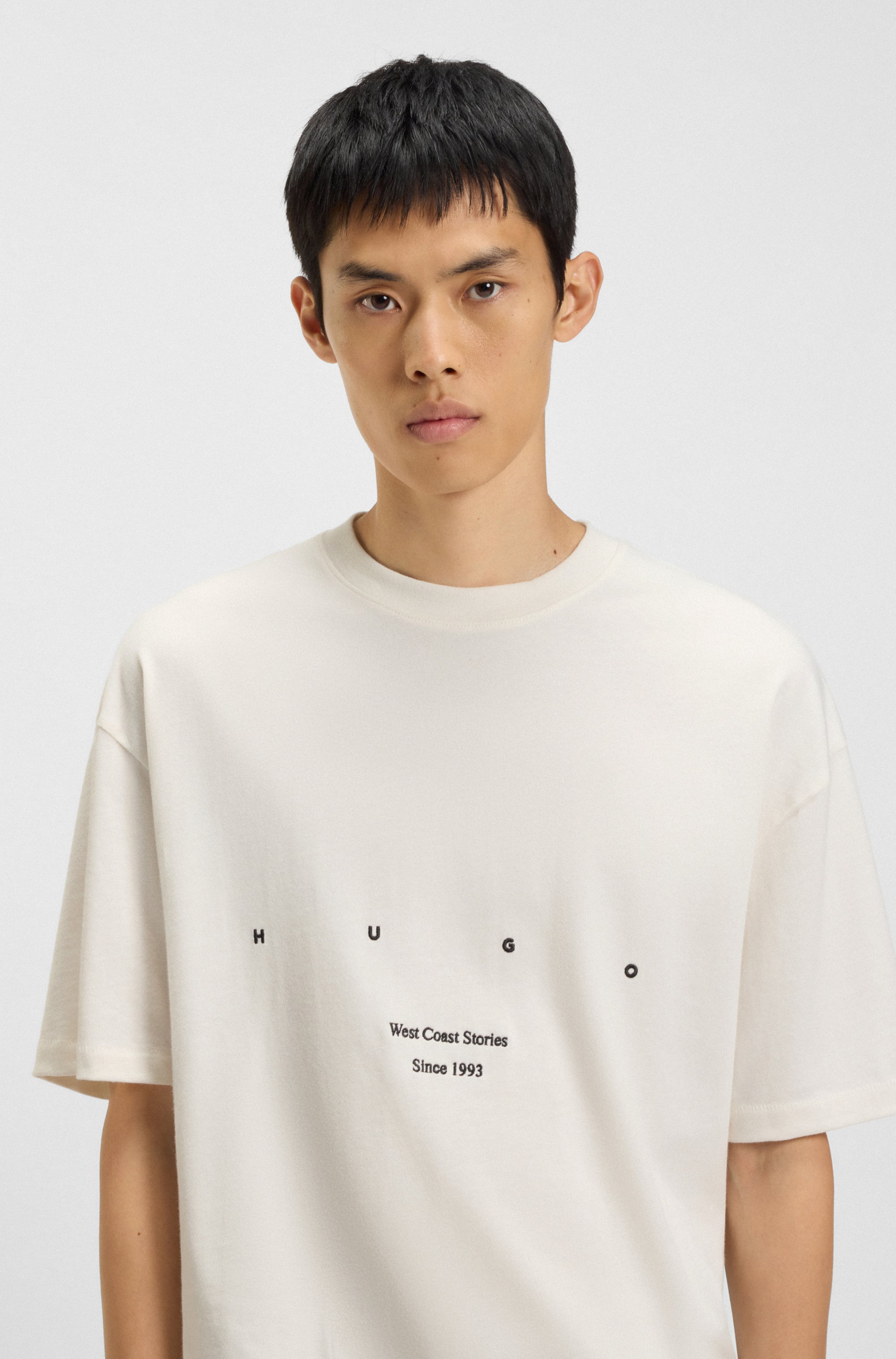 Cotton-jersey T-shirt with LA artwork