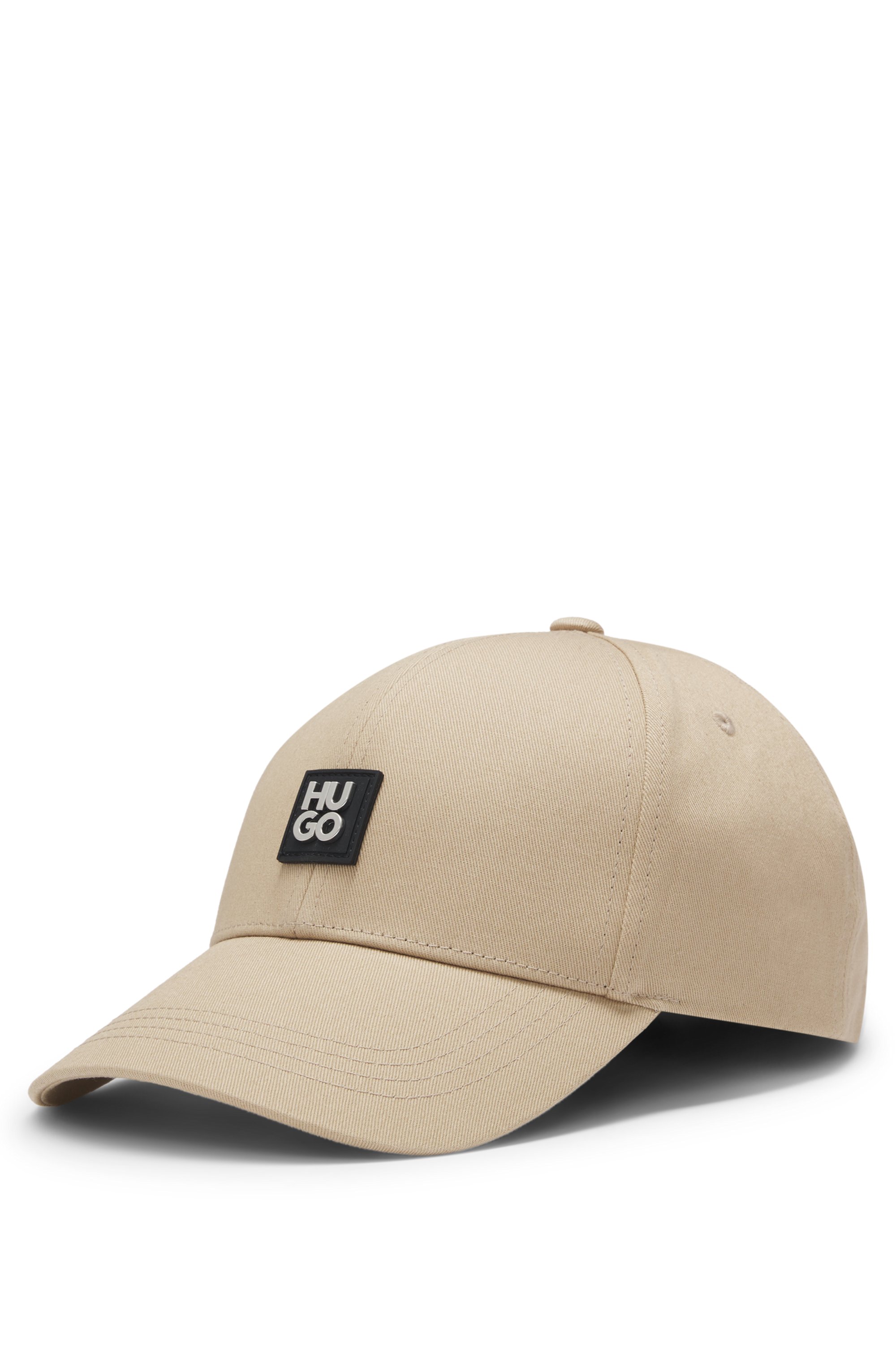 Cotton-twill cap with stacked logo