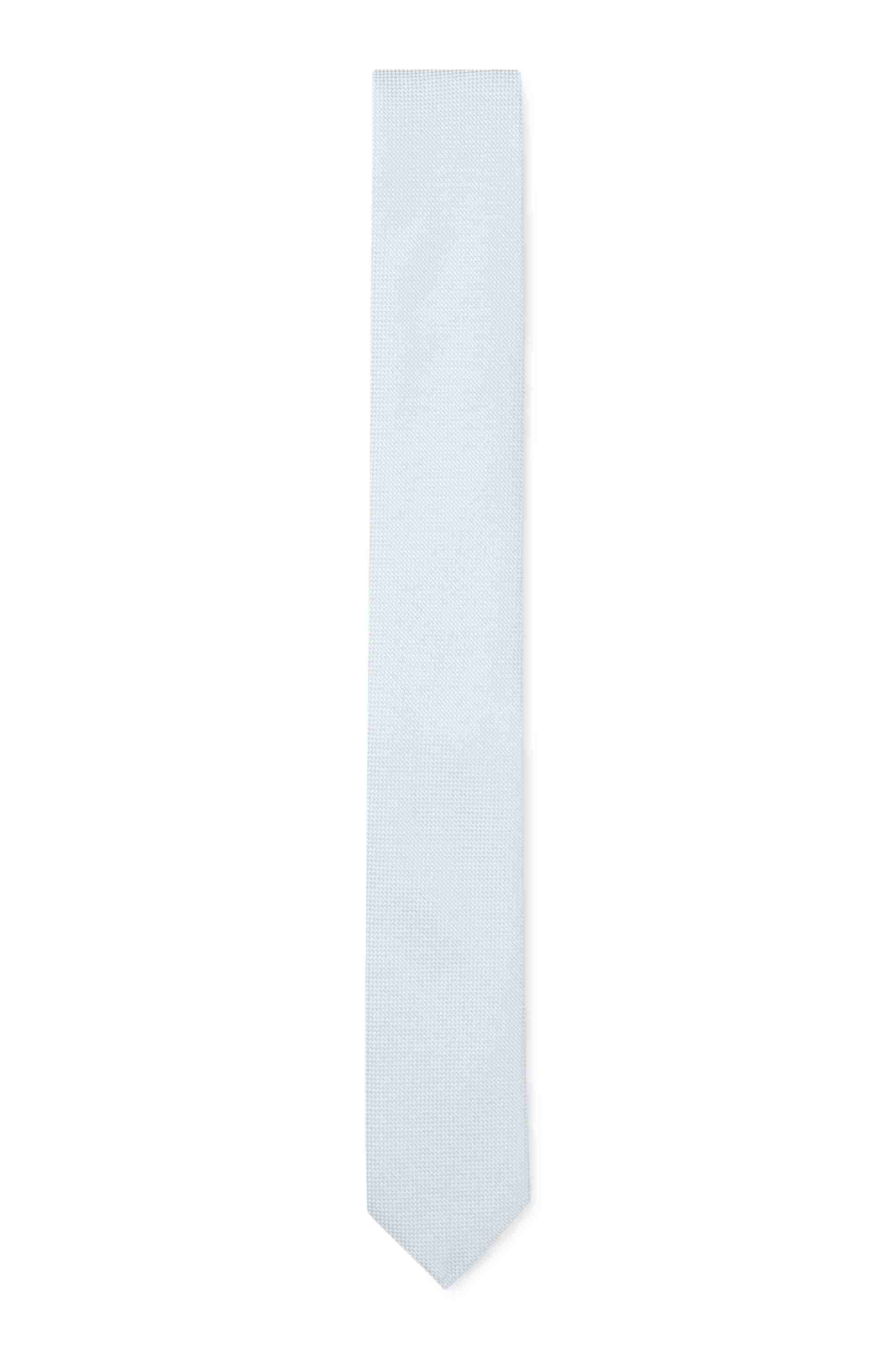 Silk-blend tie in micro-pattern jacquard