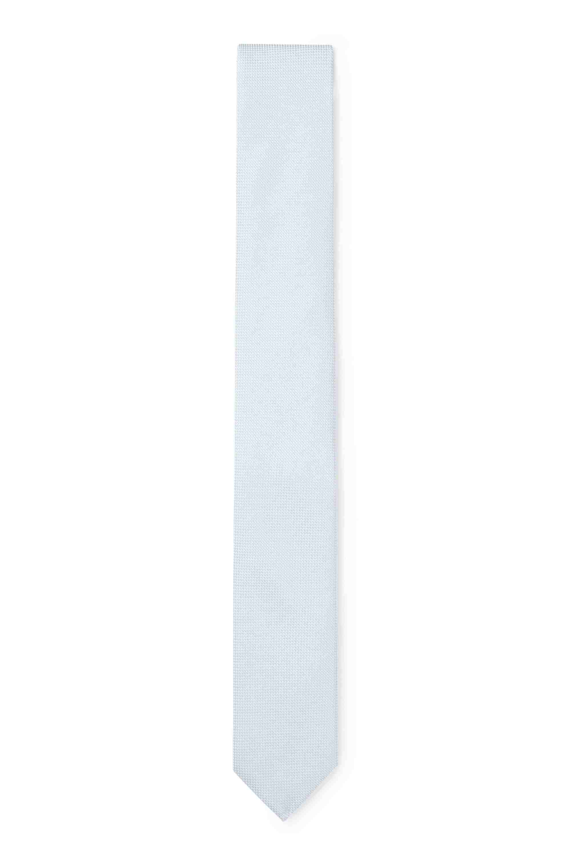 Silk-blend tie in micro-pattern jacquard