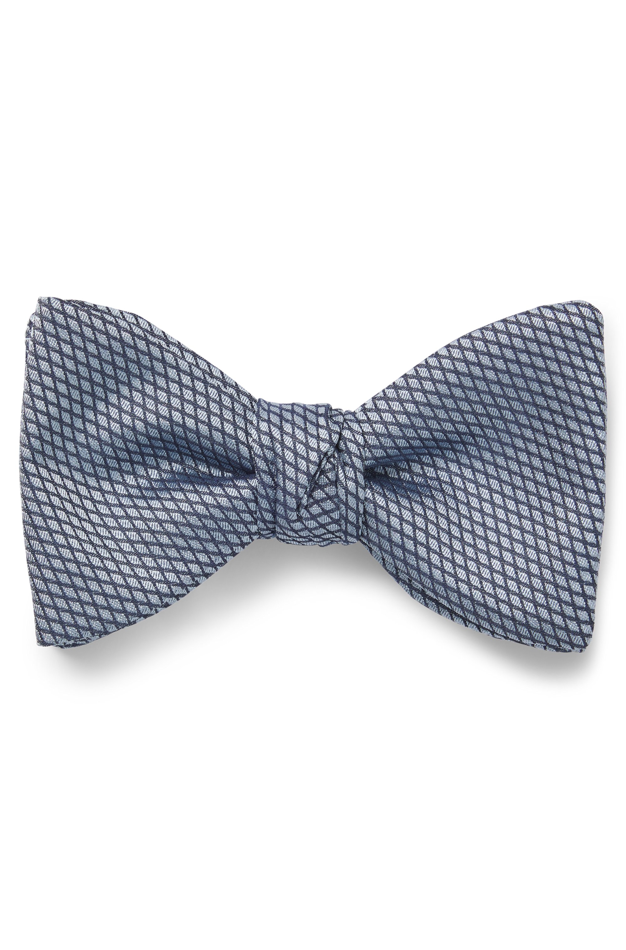 Silk-blend bow tie with jacquard pattern