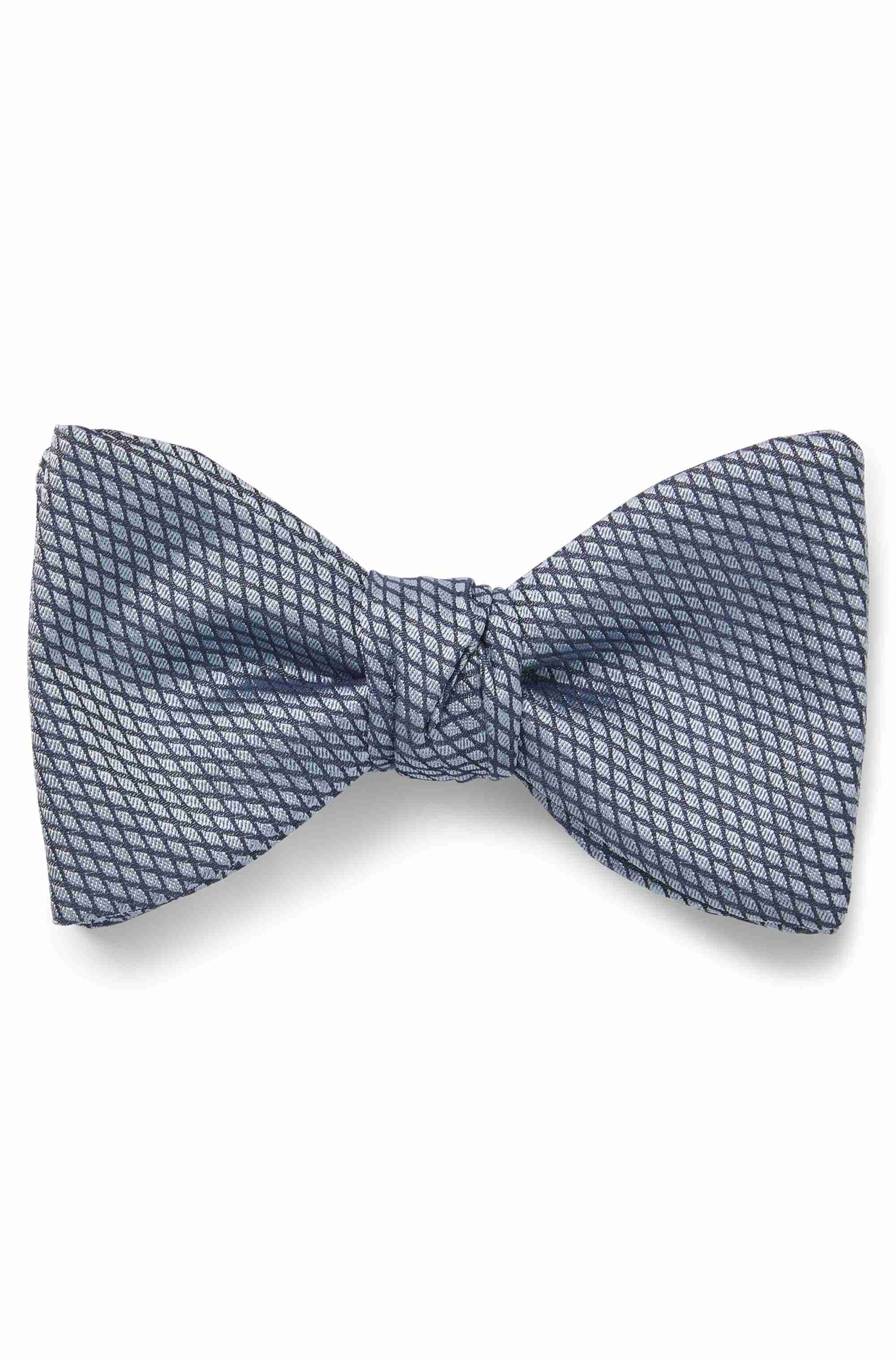 Silk-blend bow tie with jacquard pattern