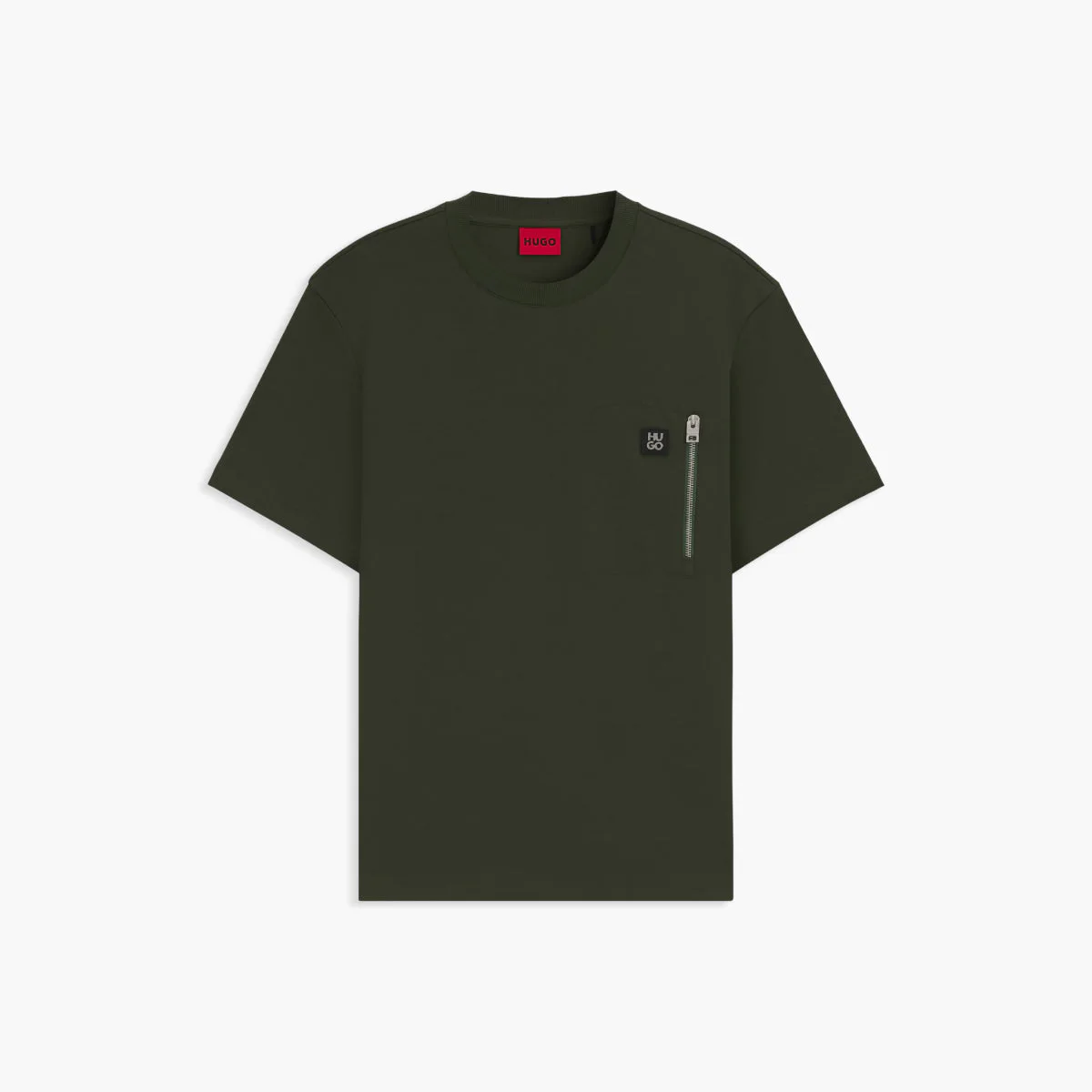 Zip Pocket Interlock Cotton Tee